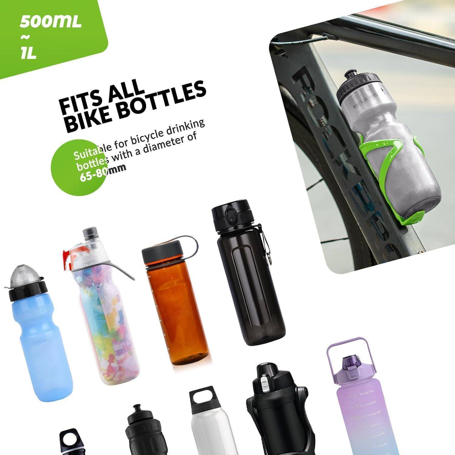 ROCKBROS Fahrrad Flaschenhalter 2er-Pack PC Grün