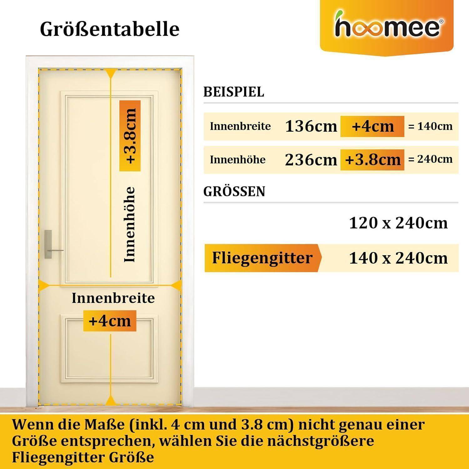 LightView Fliegengitter Tür 140x240cm Magnetvorhang Weiß