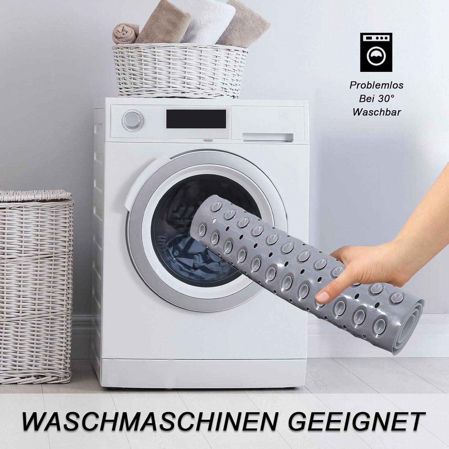 Duschmatte Dreieckig 80x80cm Grau Rutschfest mit Saugnäpfen