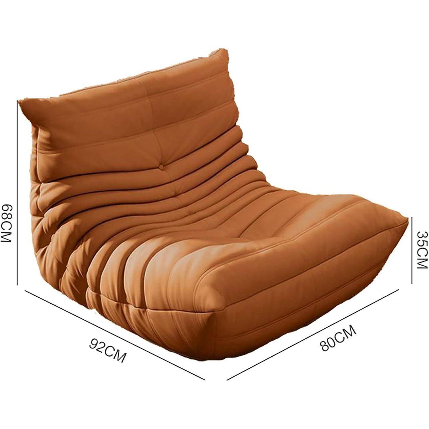 Togo Kaminsessel Ecksitzsack Bodensofa Schaumstoff Orange