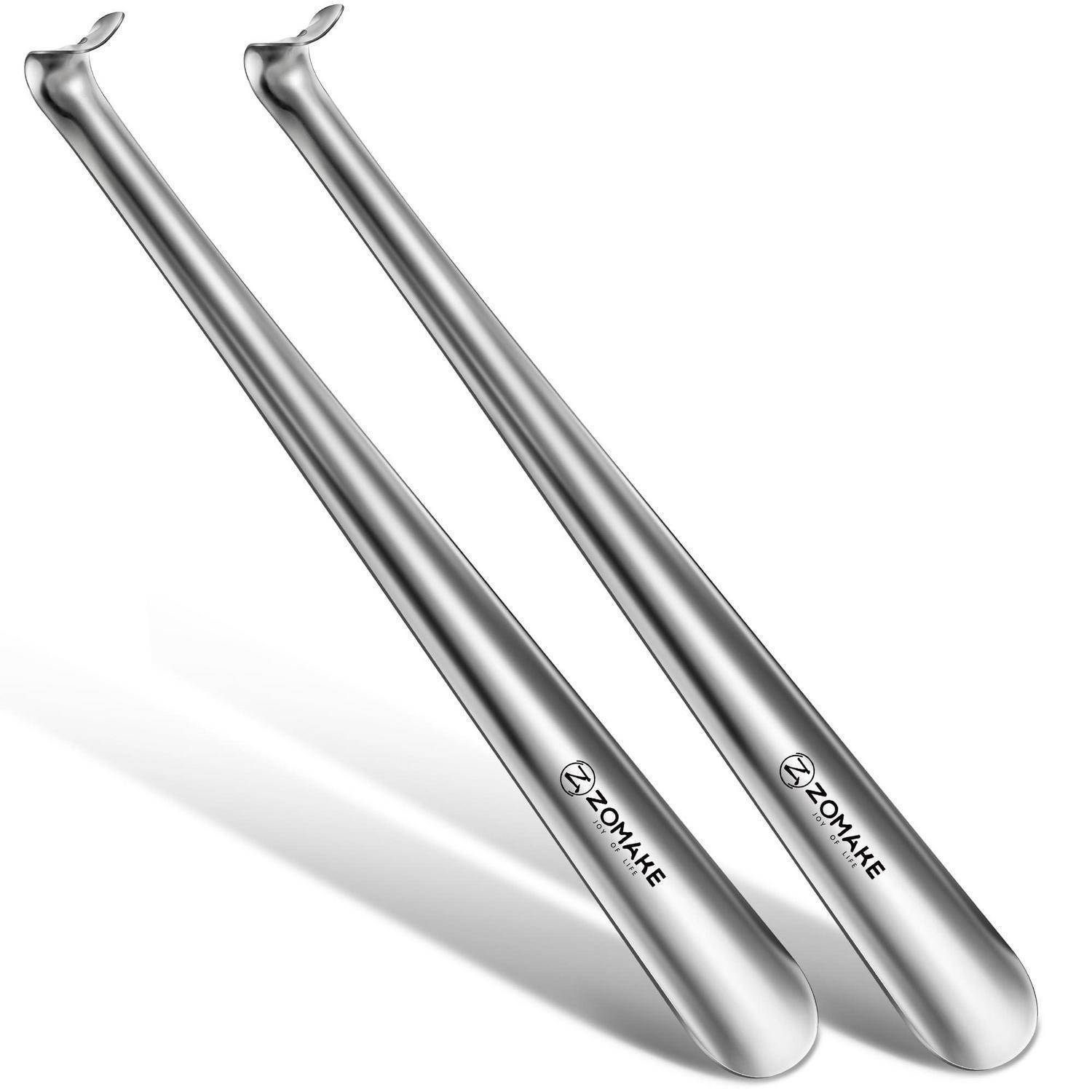 Schuhlöffel 42cm Edelstahl 2er Set Silber