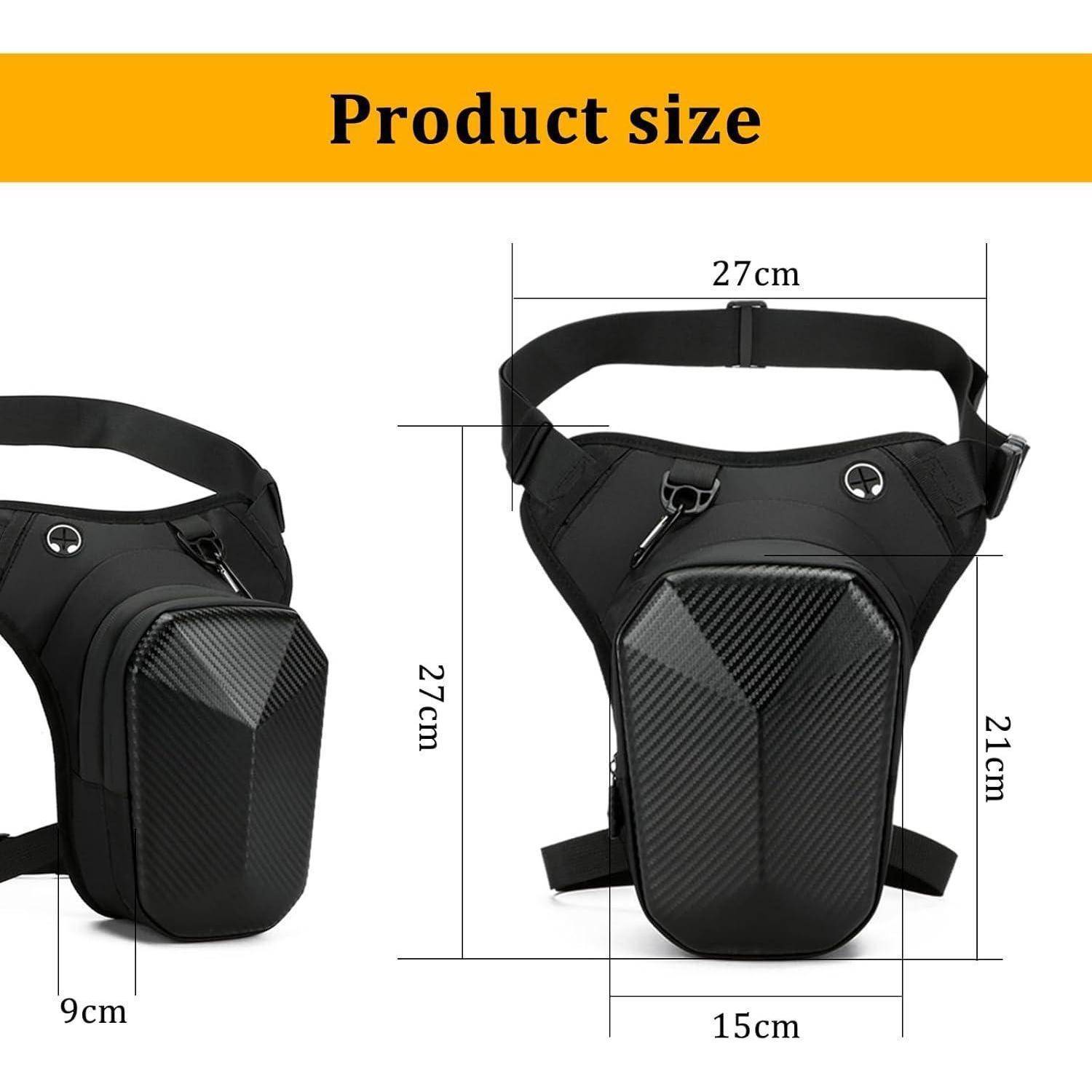 Beintasche Motorrad wasserdicht, Oberschenkeltasche verstellbar, Schwarz