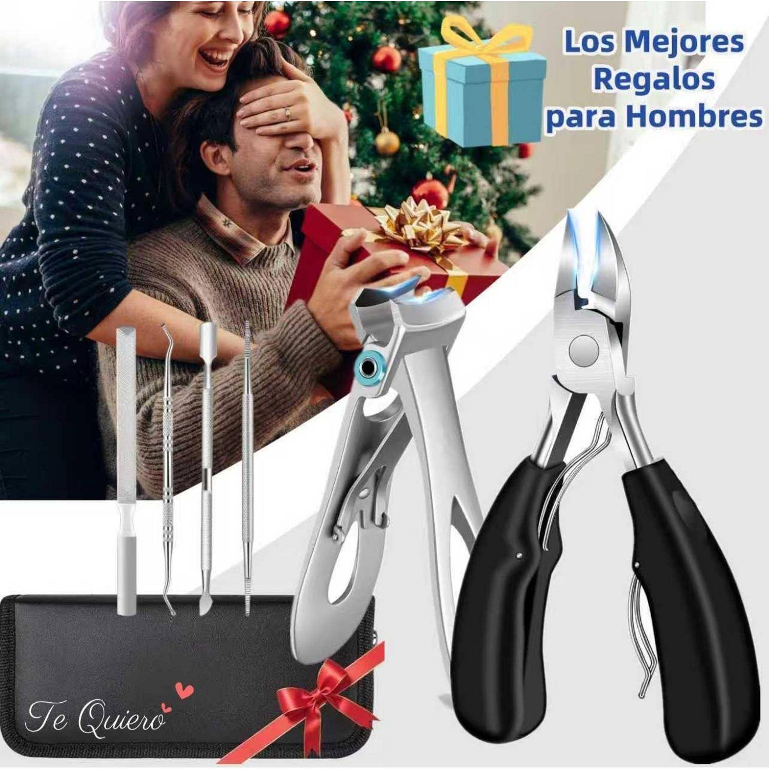 Anzeige für Weihnachtsgeschenk, die ein glückliches Paar zeigt; der Text lautet „Die besten Geschenke für Männer