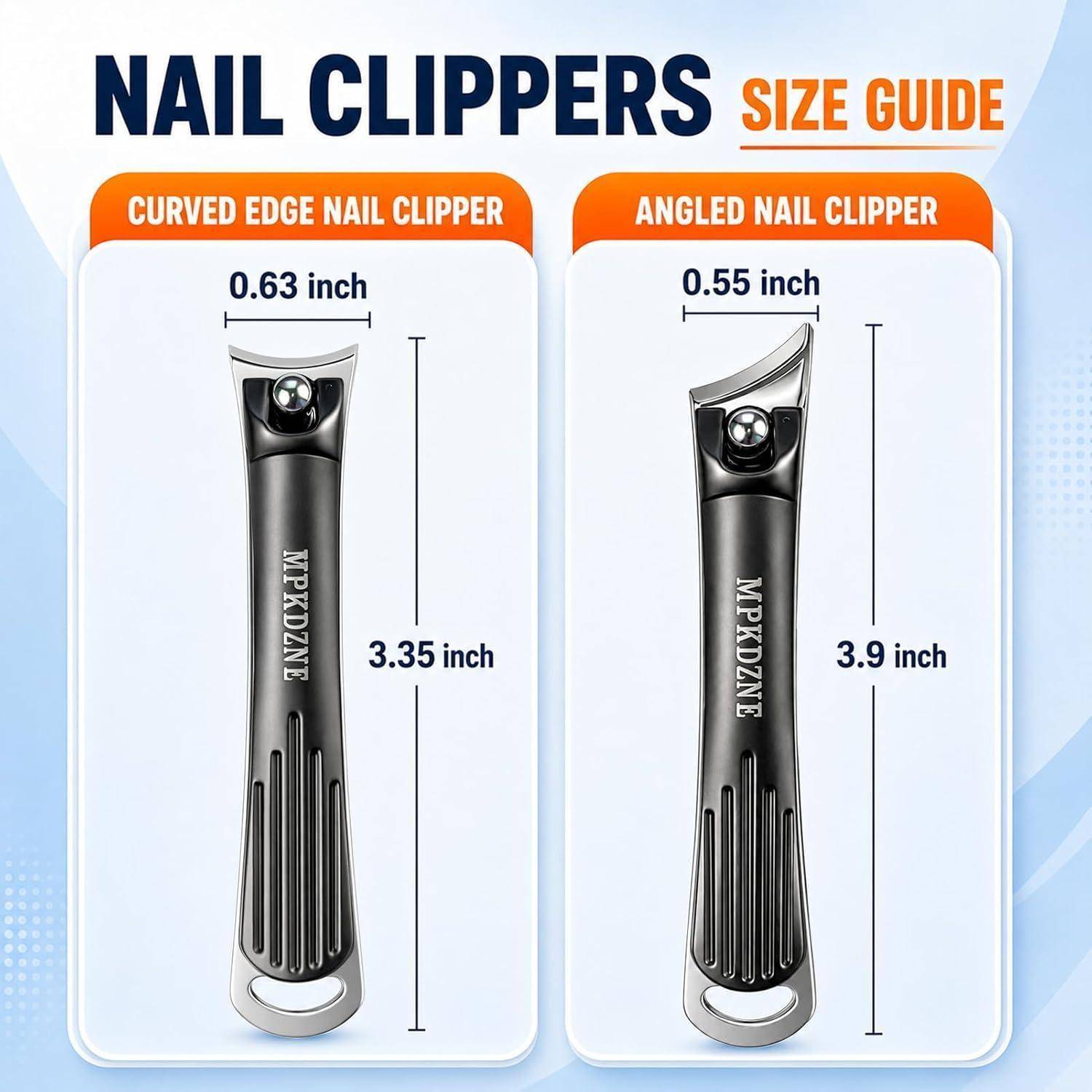Nagelknipser-Set 2 Stück 420J2 Edelstahl ultrascharf gebogene Klinge