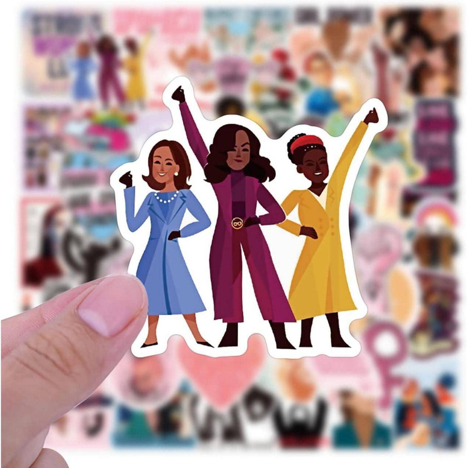 Aufkleber Set 50 Stück Girl Power Wasserdicht Vinyl Sticker für Laptop Koffer