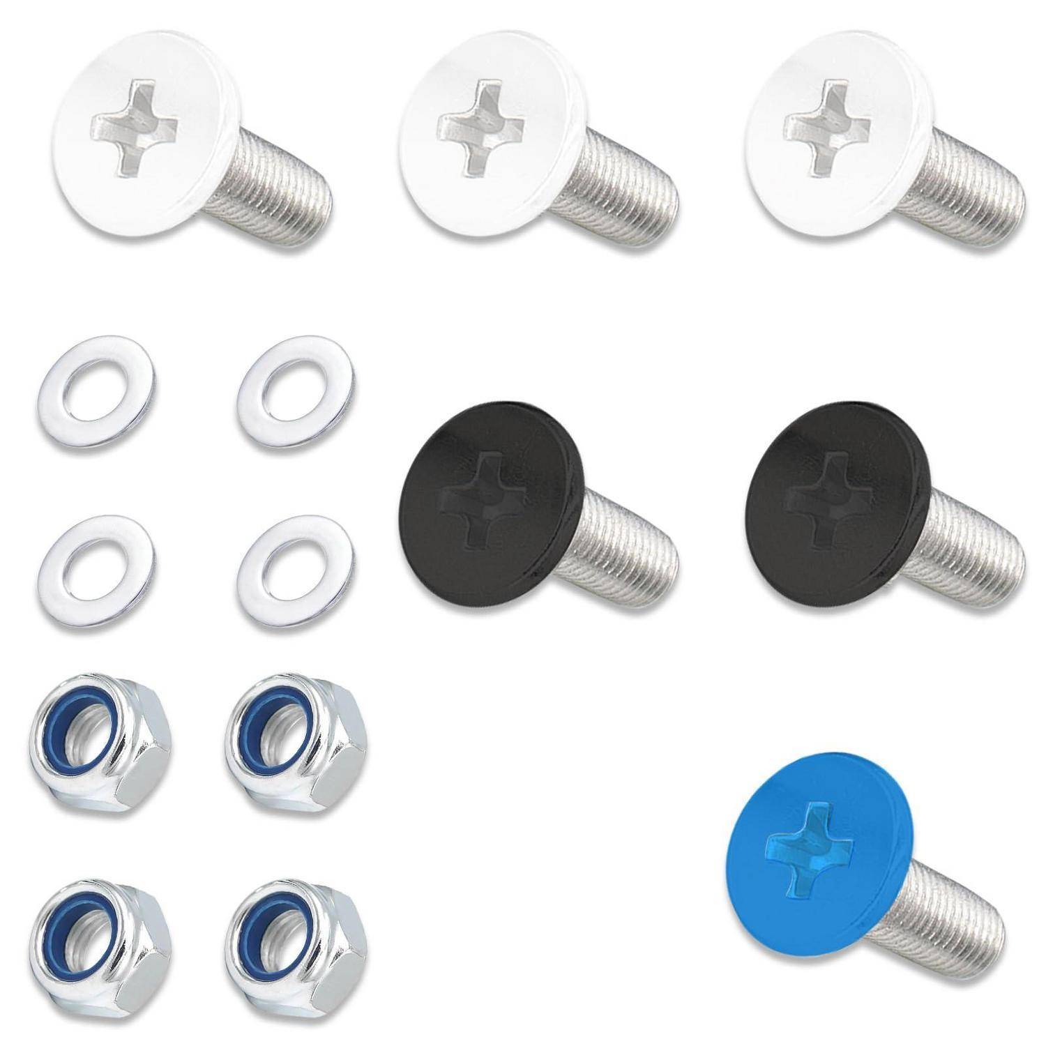 Kennzeichenschrauben Set M6x12mm Edelstahl 304 für Motorrad Roller Moped