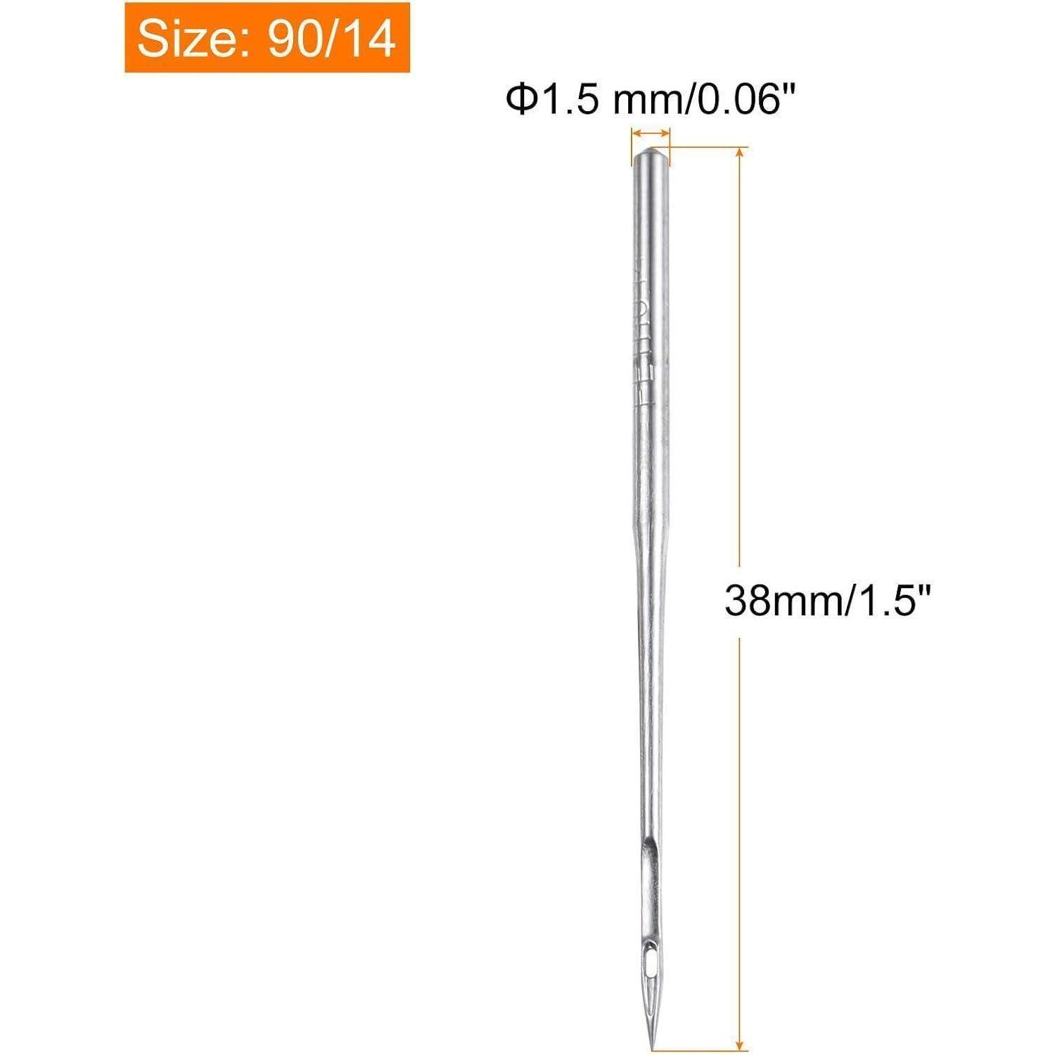 QUARKZMAN Nähmaschinennadeln 30 Stück Größe 90/14 Universal Spitze