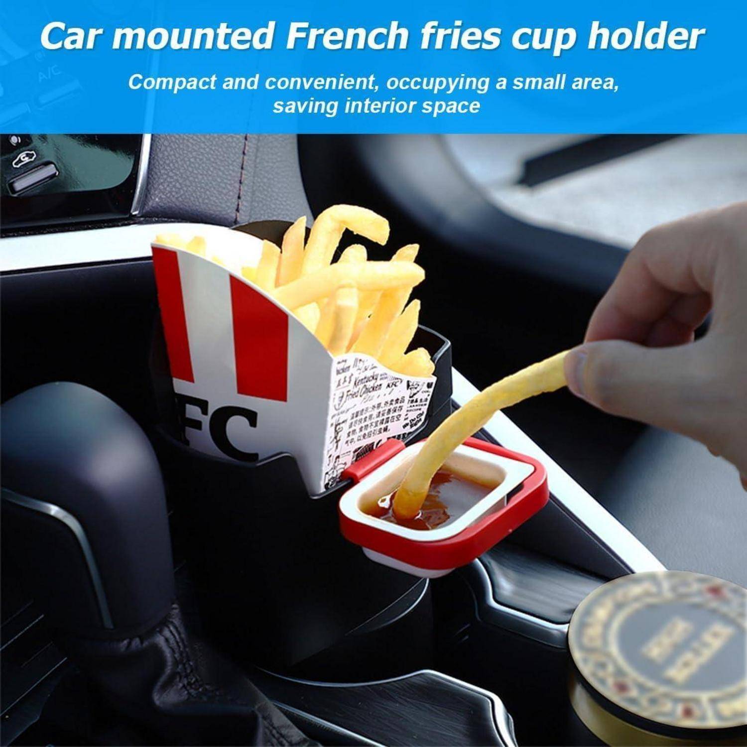 JNNJ Pommes-Frites-Becherhalter Auto mit Saucenhalter