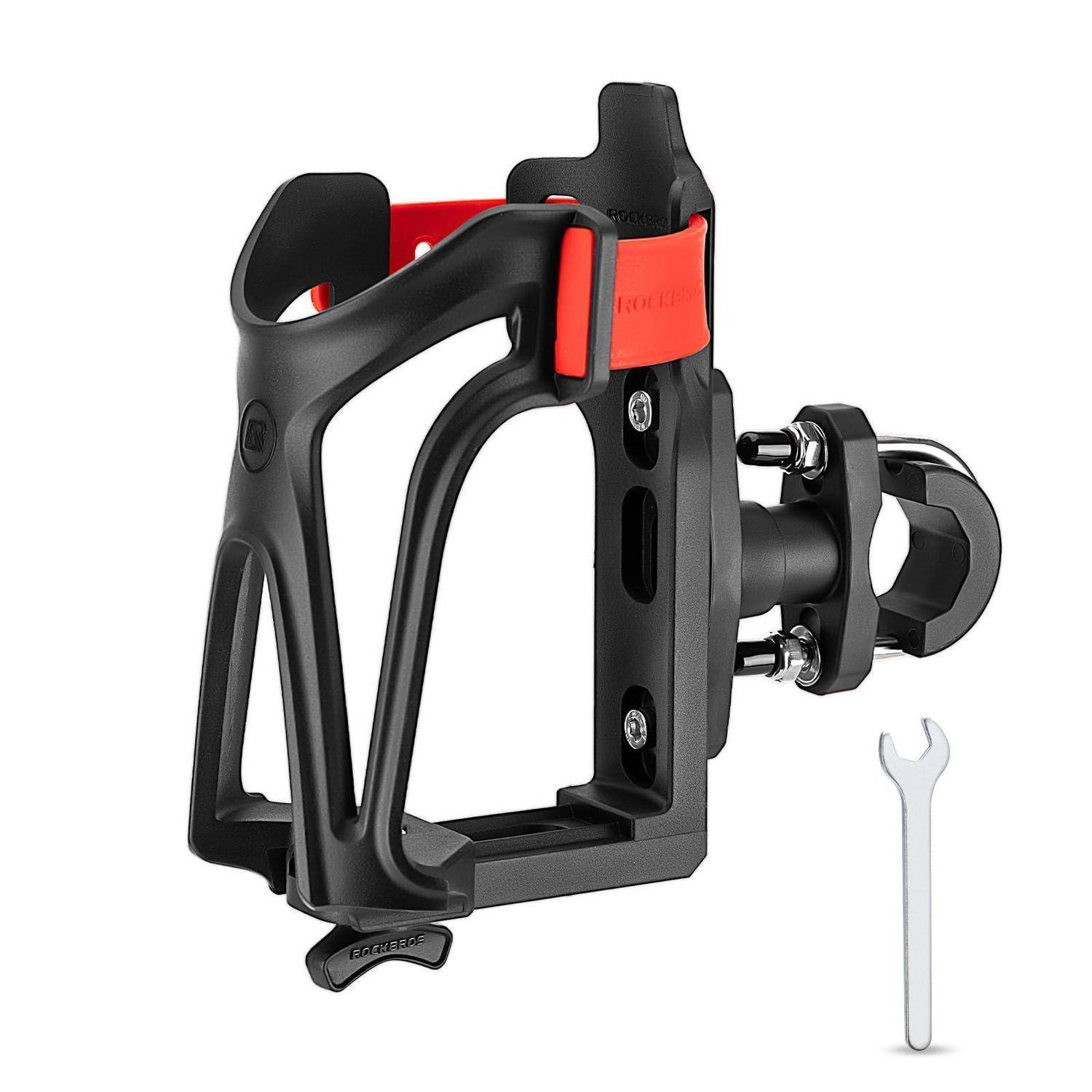 ROCKBROS Fahrrad-Wasserflaschenhalter 360° drehbar 6-8,5cm Schwarz Rot