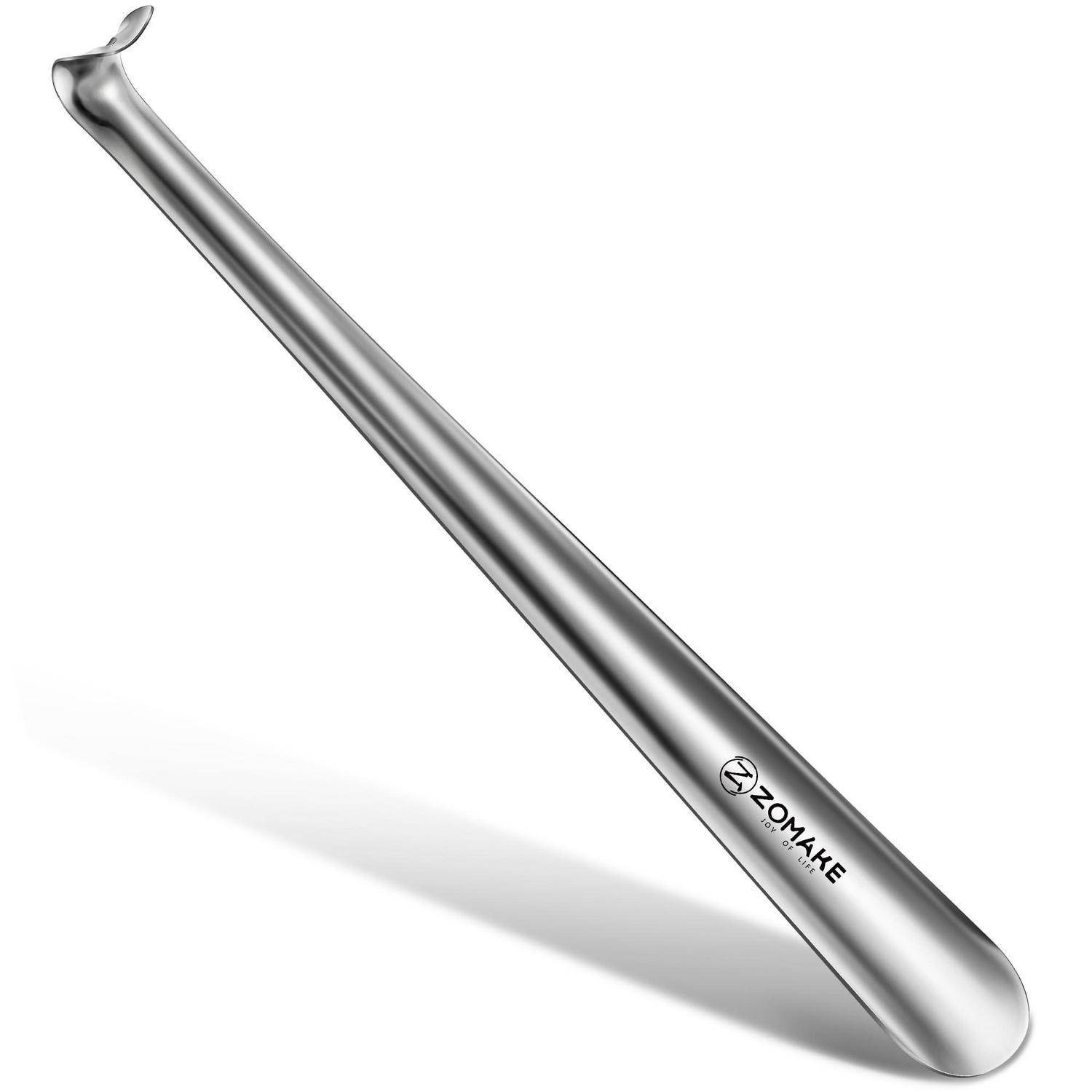 Schuhlöffel lang 42cm Metall Edelstahl Silber