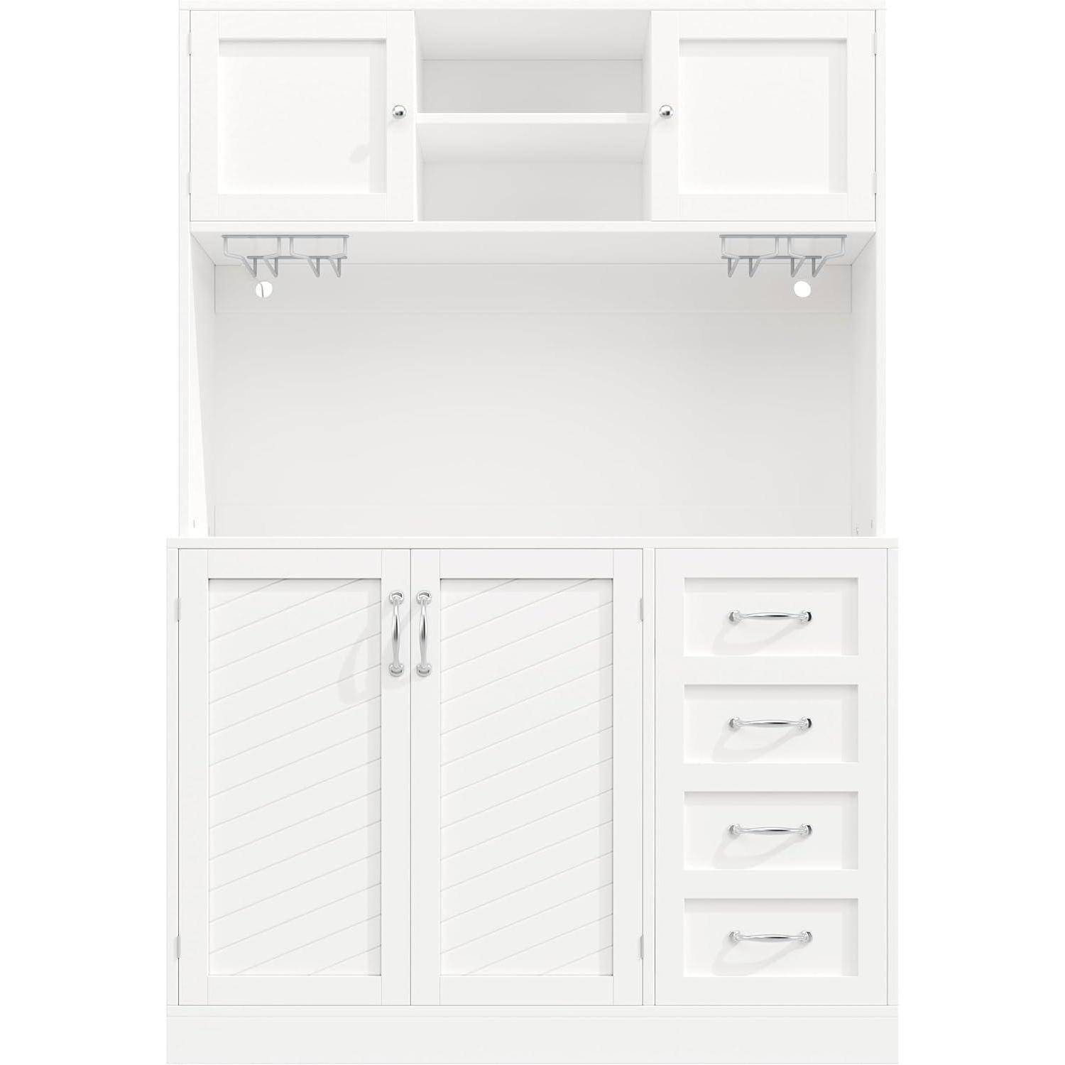 Küchenschrank mit LED 120x40x188cm Weiß