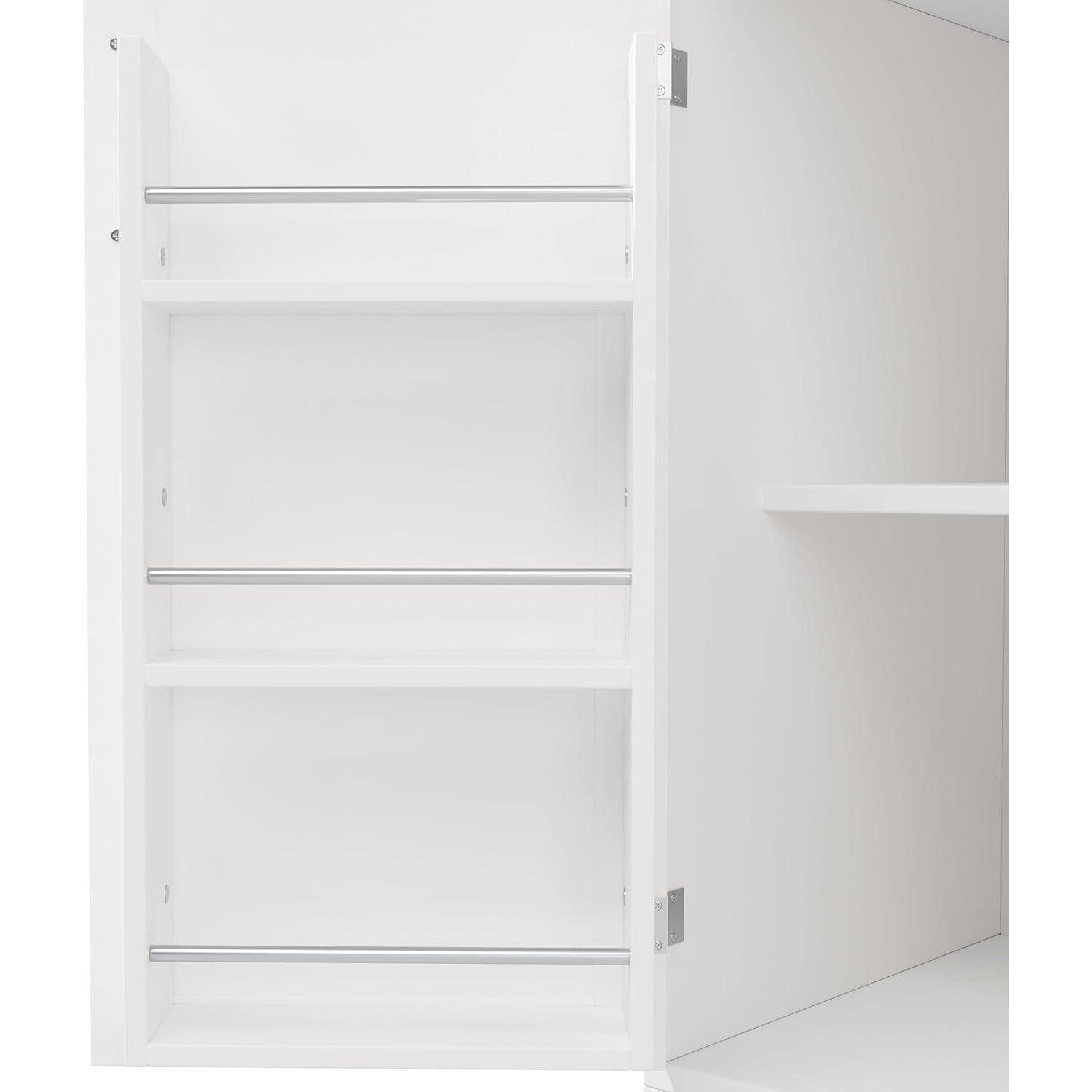 Küchenschrank mit LED 120x40x188cm Weiß