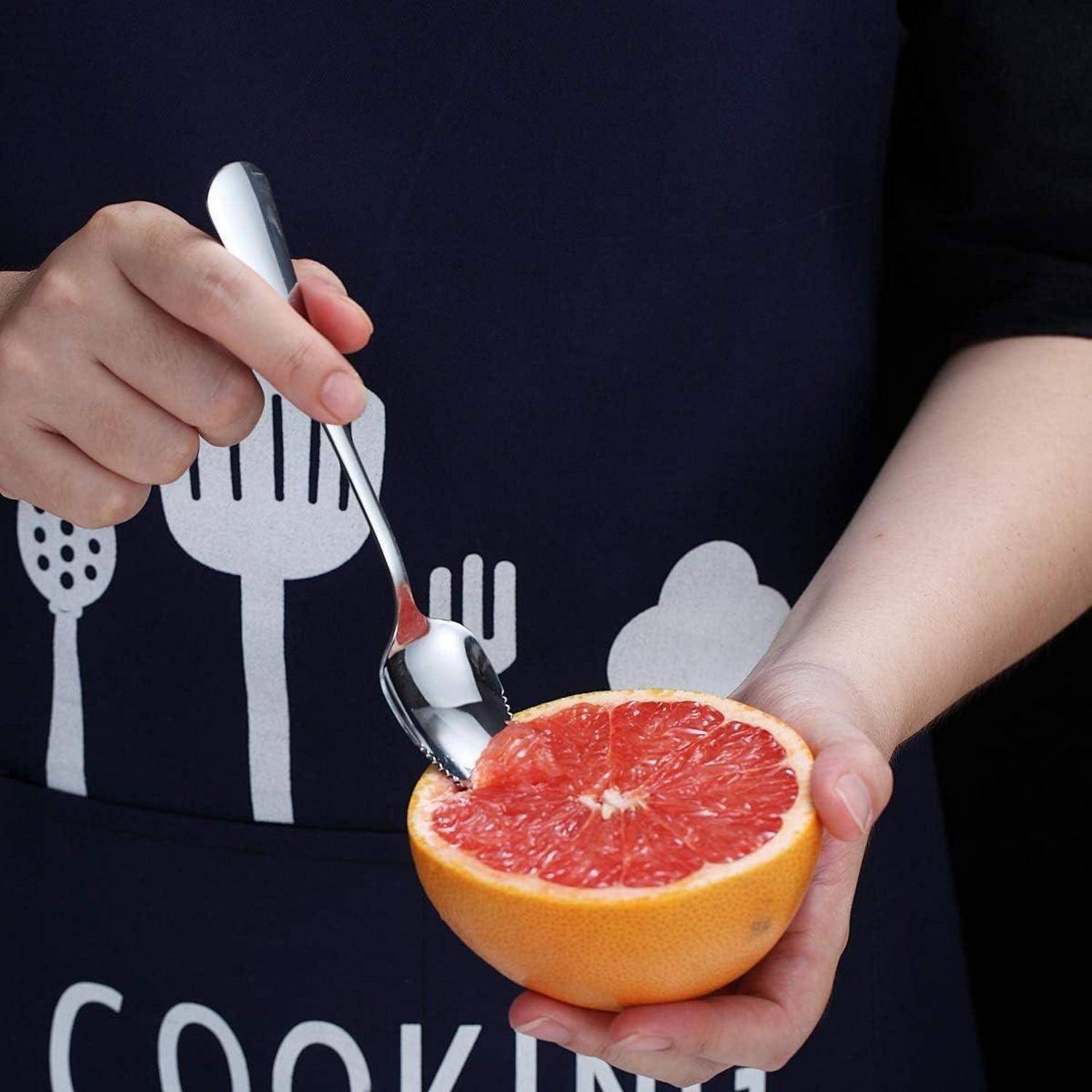 Grapefruitlöffel Edelstahl Set Titanmesser, 5-tlg. - Silber