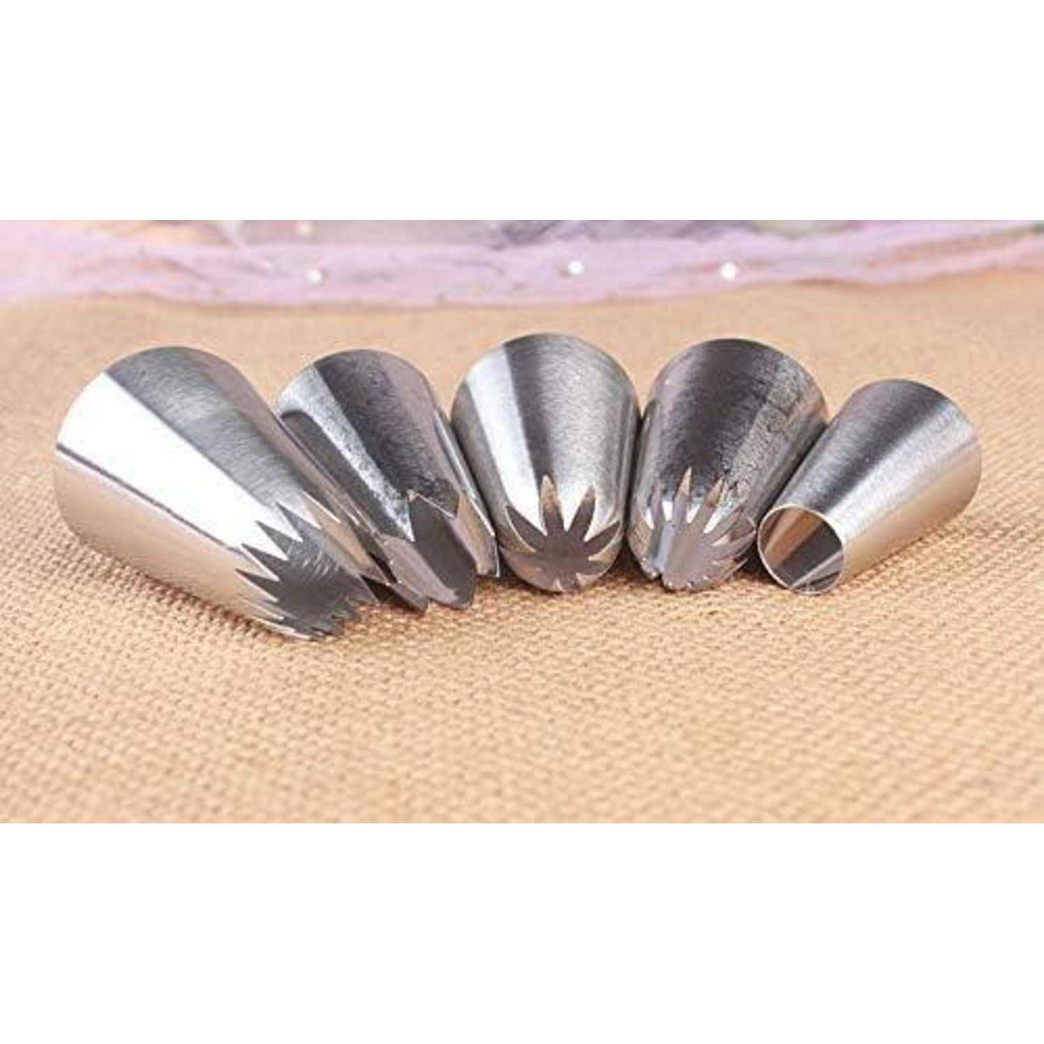 Spritztüllen Set 5 Stück Edelstahl Kuchen Dekoration