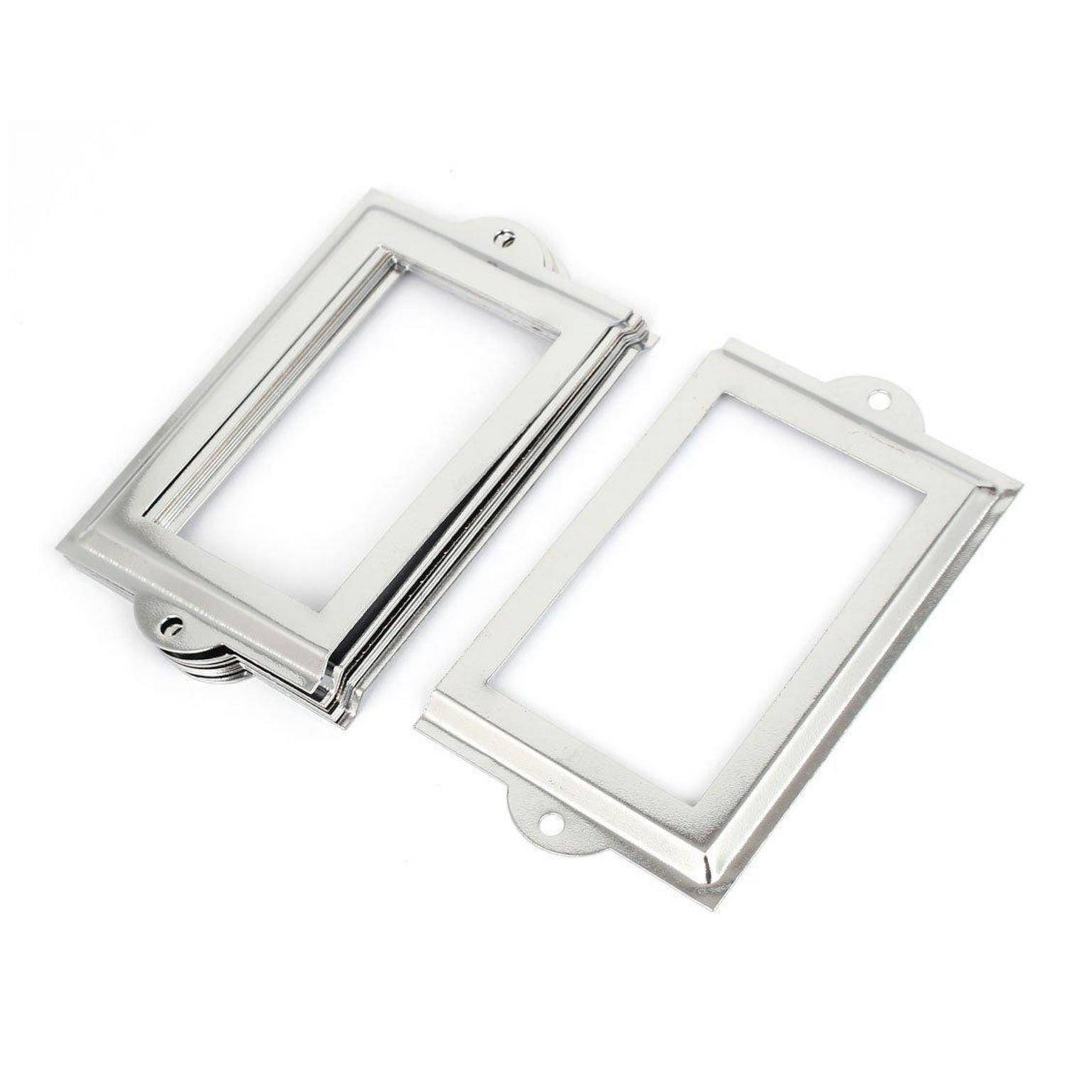 Namensschildhalter Metall 105x60mm Silber 8 Stück