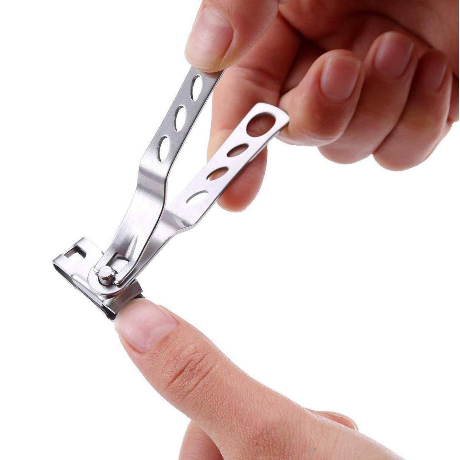 Nagelknipser Edelstahl 360° drehbarer Kopf Silber