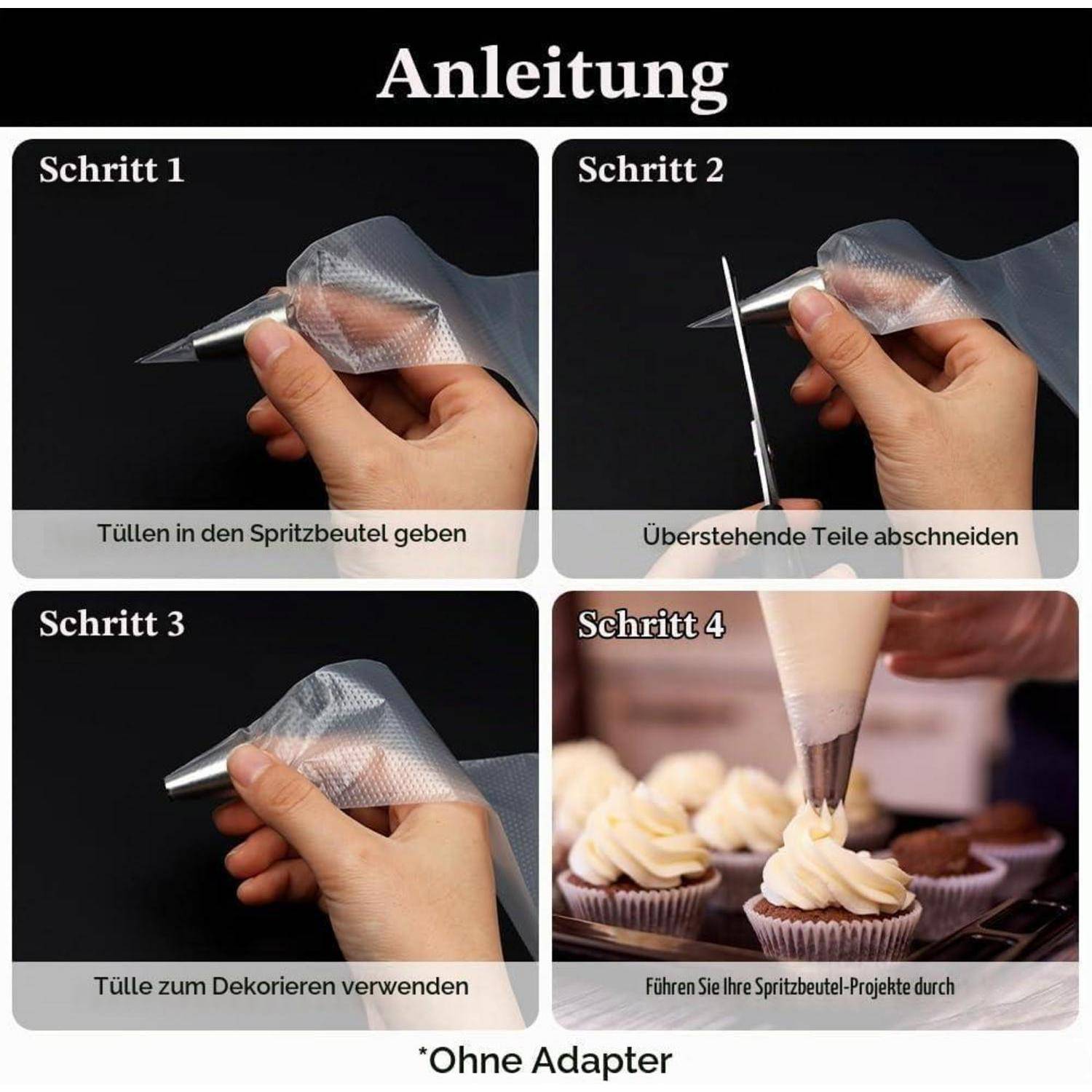 HOTUT Spritzbeutel Einweg 180 Stück 25cm klein Backzubehör