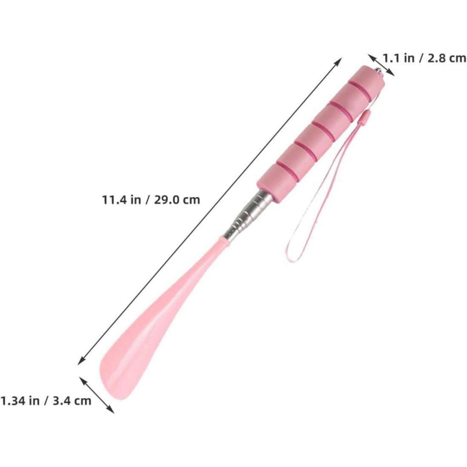 Rosa tragbares stabförmiges/taschenlampen-ähnliches Werkzeug mit folgenden Abmessungen: 11,4 Zoll Länge, 1,1 Zoll Breite und 1,34 Zoll Basisbreite.