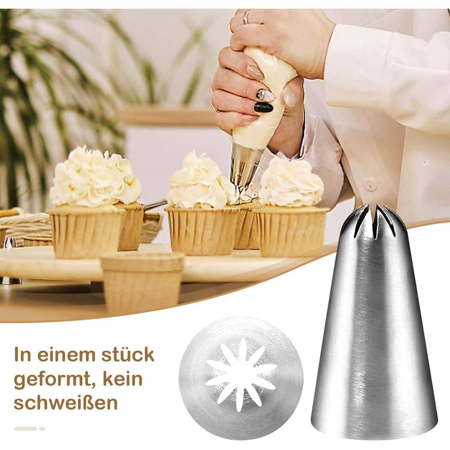 Spritztüllen Set 4tlg. Edelstahl mit Adapter