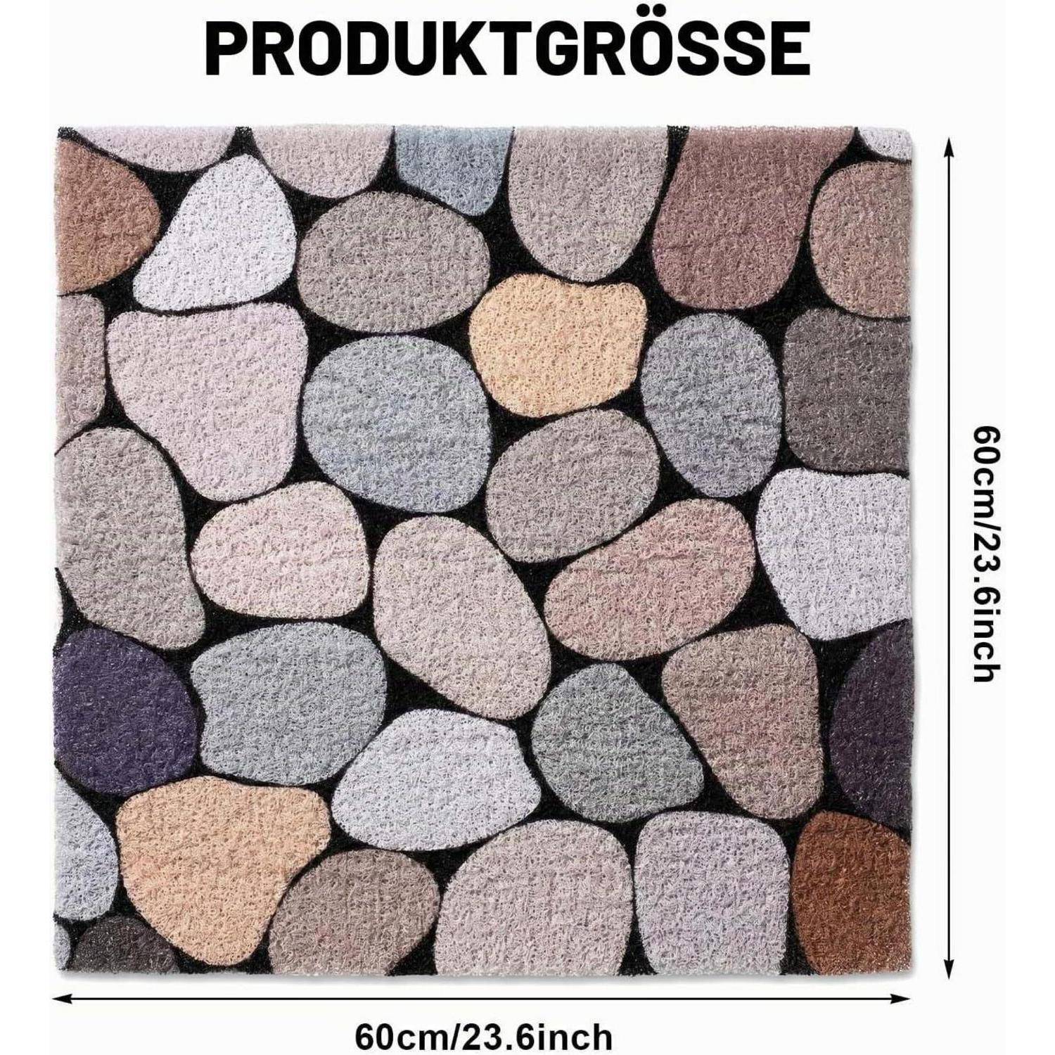 Steinmuster-Teppich mit der Bezeichnung „PRODUKTGRÖSSE