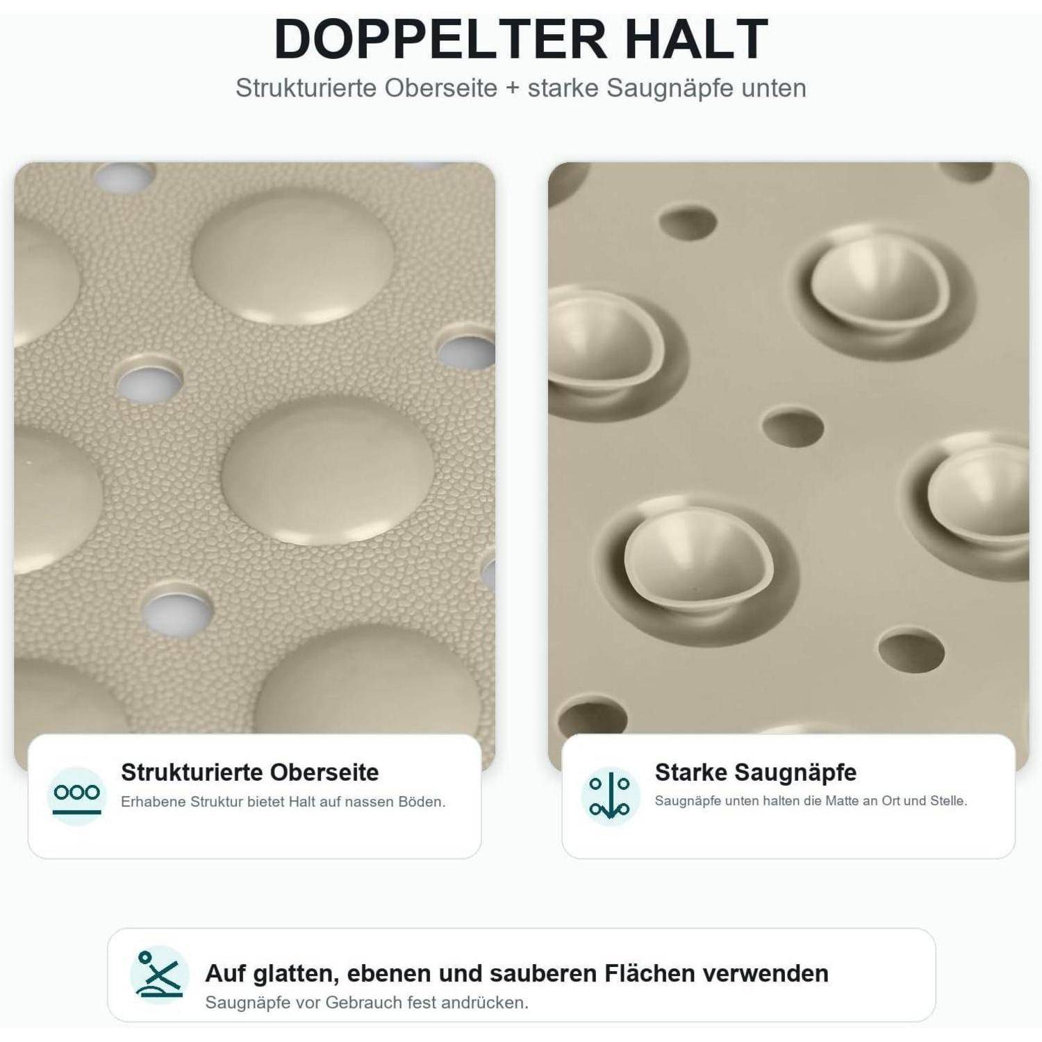 Grafik zeigt eine Matte mit „DOPPELTER HALT
