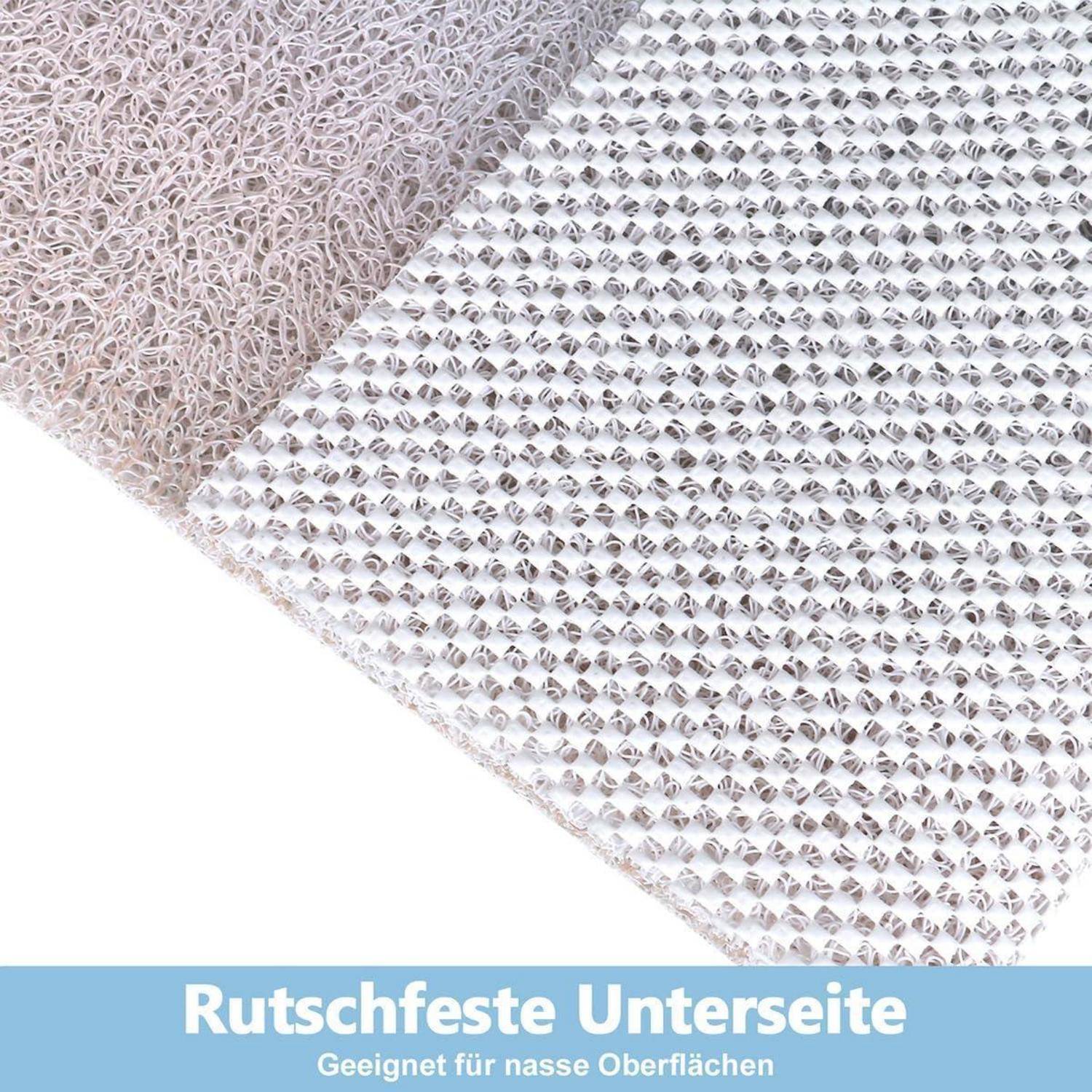 Duschmatte rutschfest 60x60cm | Badewannenmatte waschbar | Anti-Schimmel | PVC Luffa