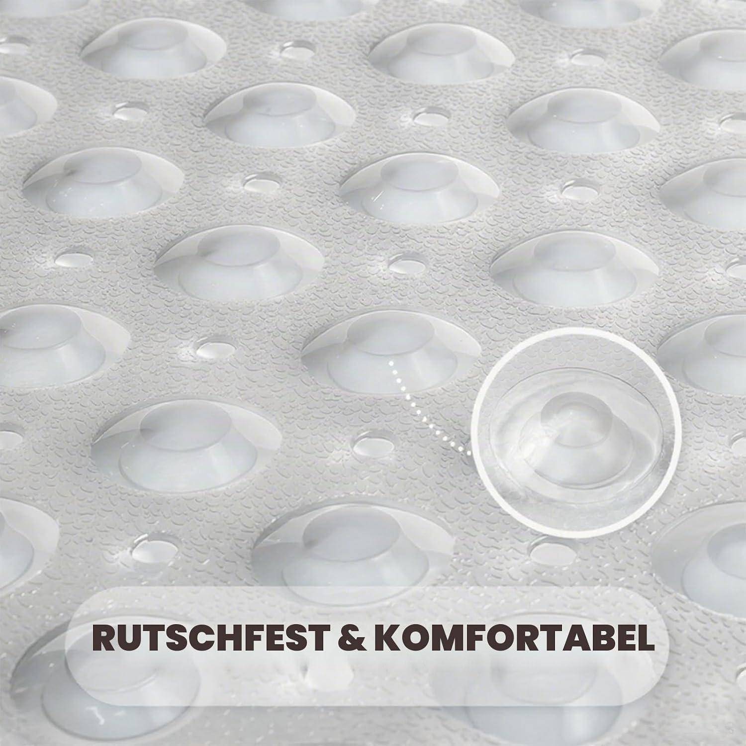 Duschmatte rutschfest 53x53cm PVC BPA-frei transparent