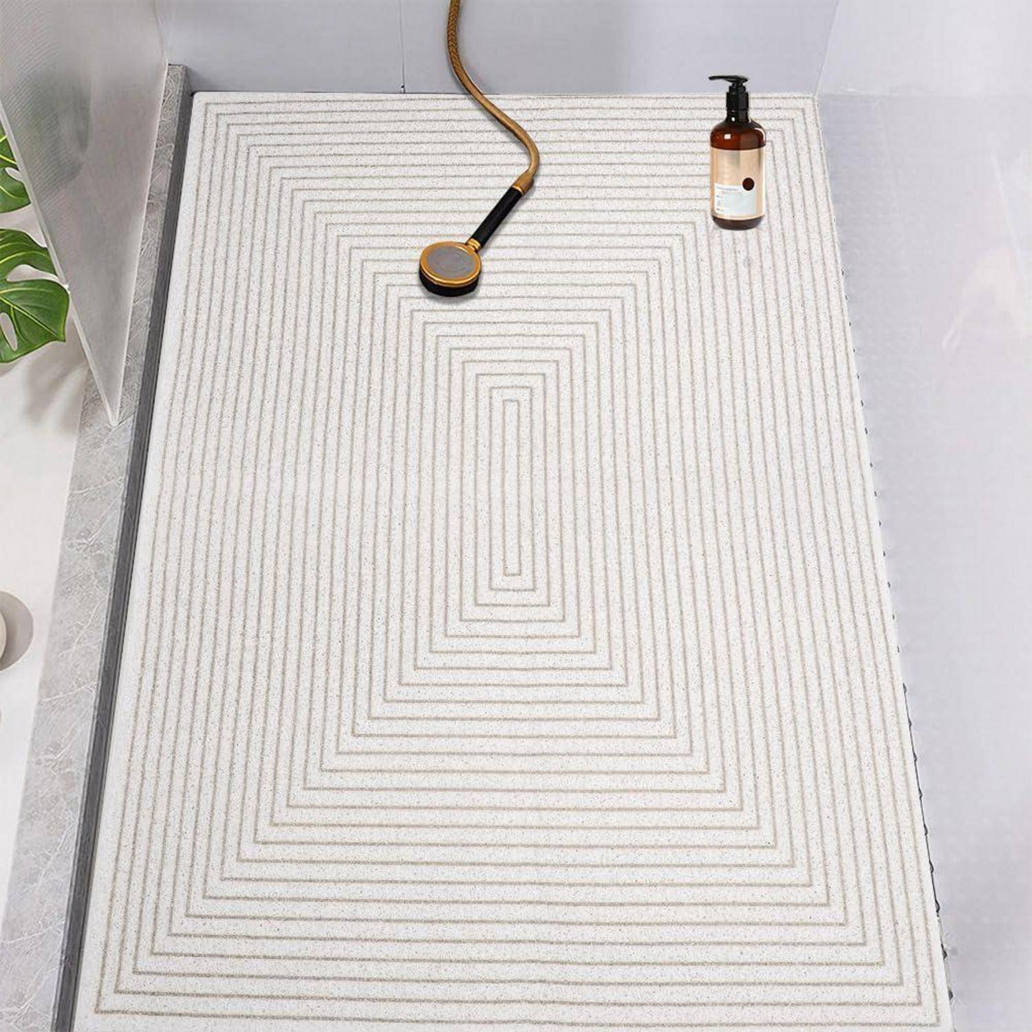 Duschmatte PVC-Luffa 60x90cm rutschfest mit Saugnäpfen
