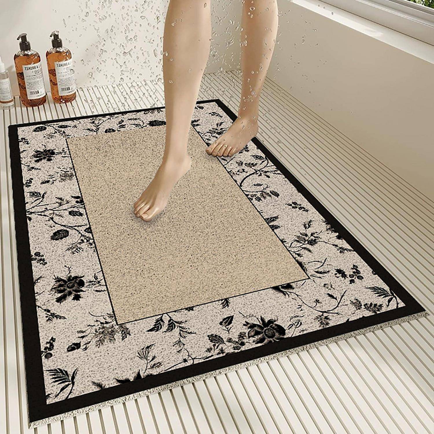 Rutschmatte Badewanne 100x120 cm PVC Duscheinlage mit Ablaufloch