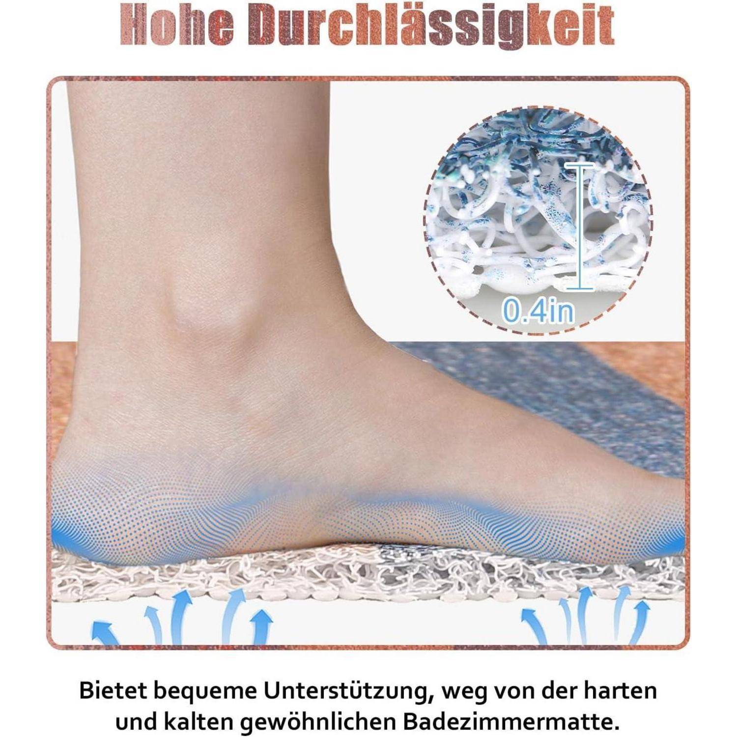 Illustration von Kompressionsstrumpf mit der Bezeichnung „Hohe Durchlässigkeit