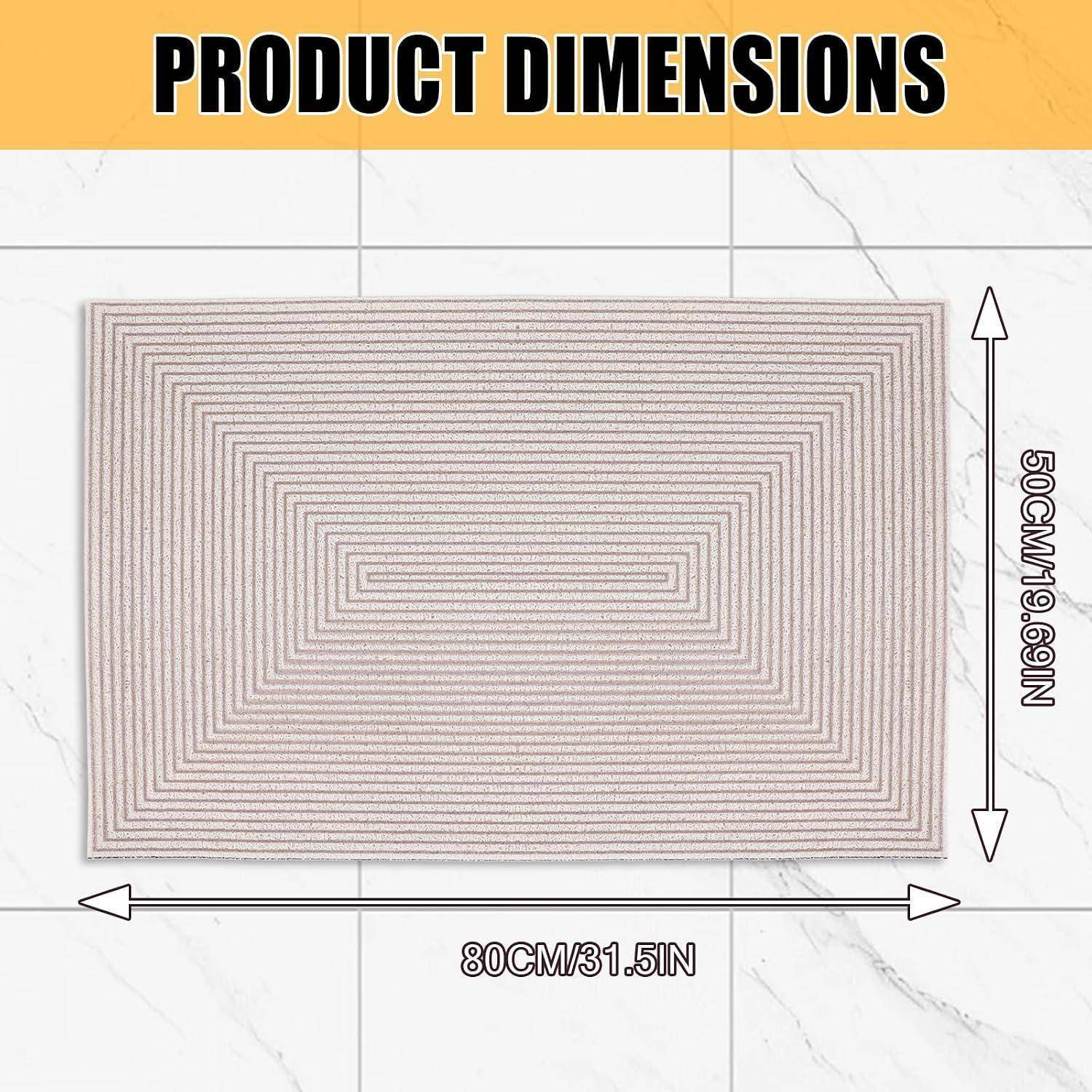 Produktmaßstab-Diagramm mit einer rechteckigen Matte: 80 cm (31,5 Zoll) breit und 50 cm (19,69 Zoll) hoch.