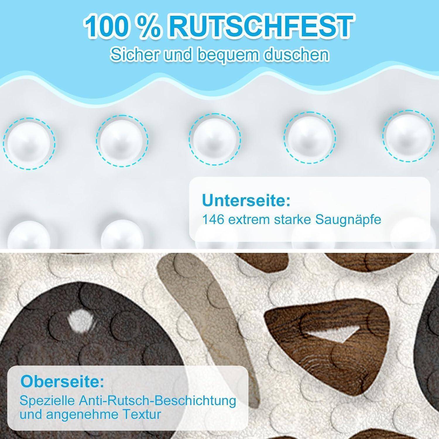 Grafik mit Werbung für eine Duschenmatte mit 