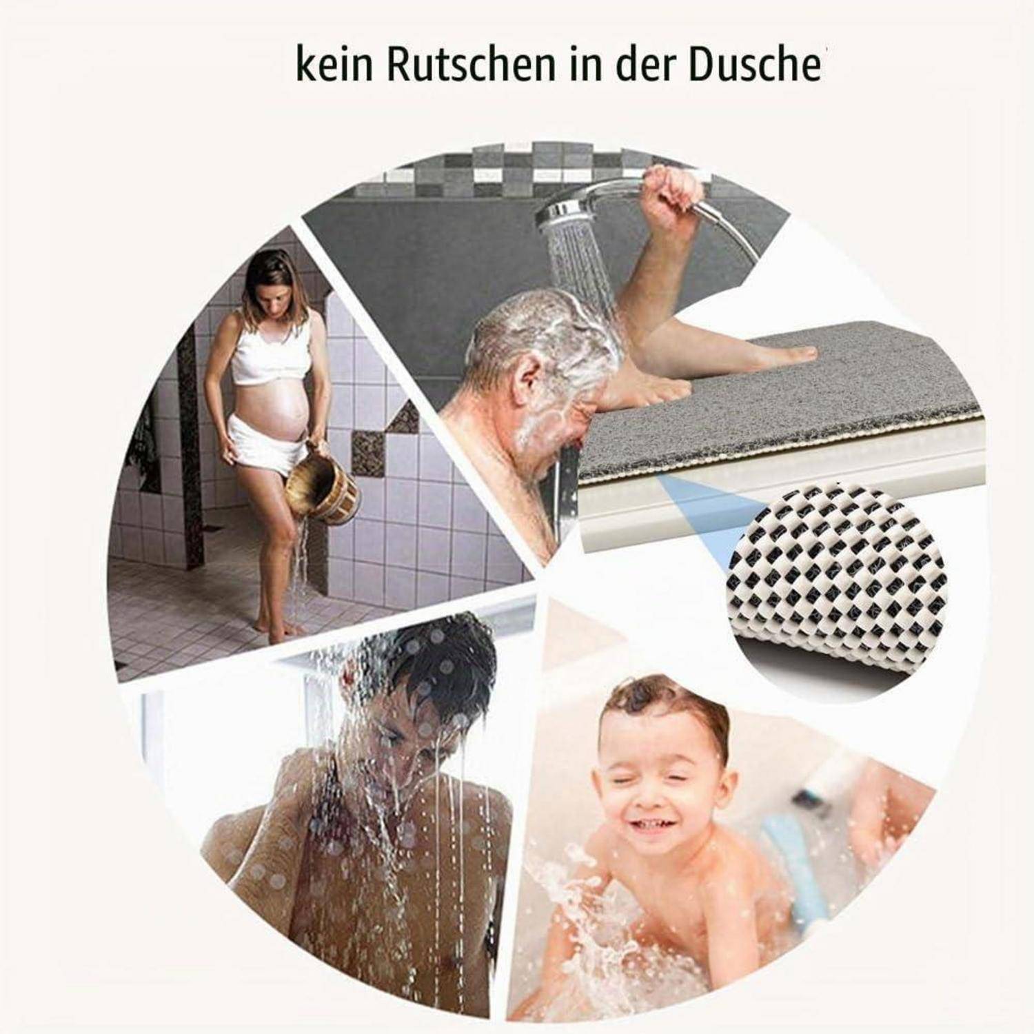 Kein Rutschen in der Dusche.