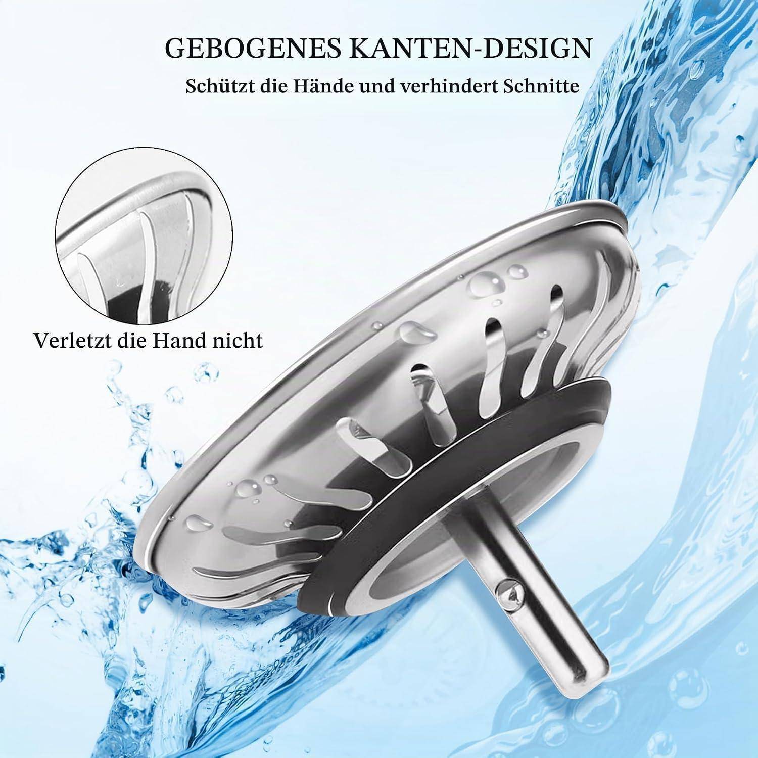 Küchenspüle Sieb 79mm Edelstahl 2 Stück