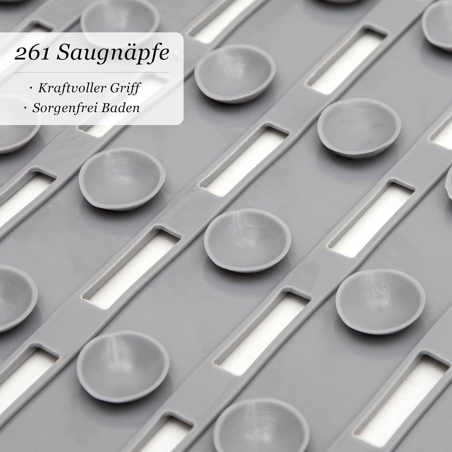 Graue Kunststoff-Saugnäpfe mit Text „261 Saugnäpfe