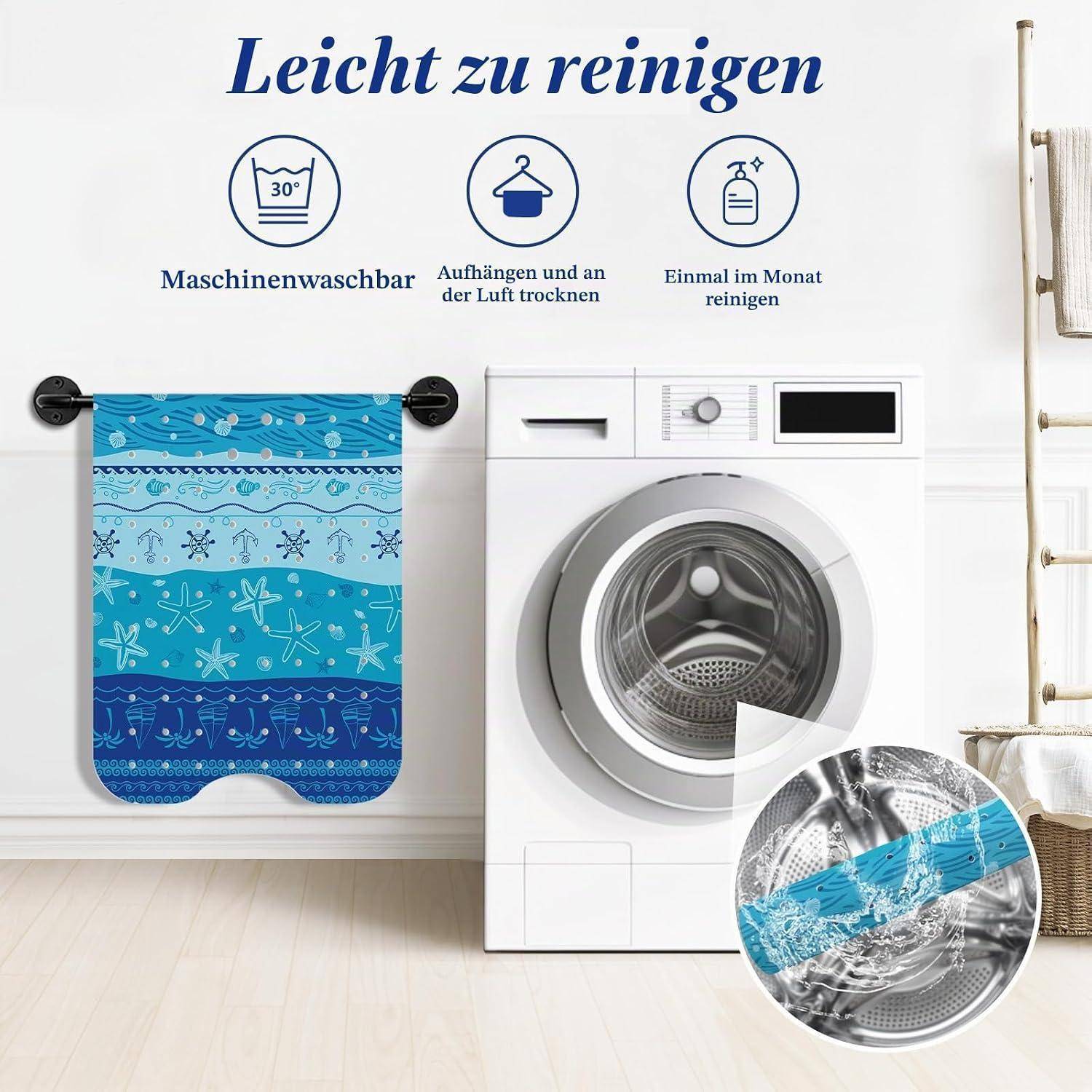 Badewannenmatte rutschfest Blau 100x40cm | BPA Frei | PVC
