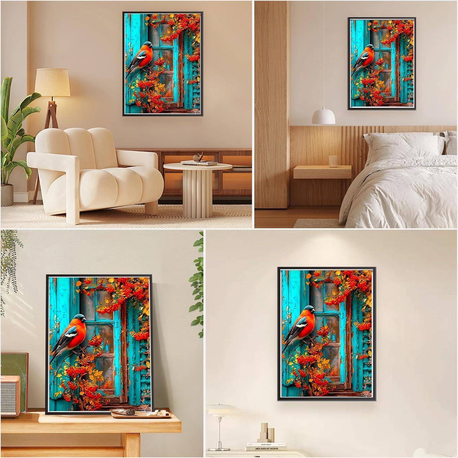 MEIYUDA Malen nach Zahlen Set Fenster-Ansicht 40x50cm