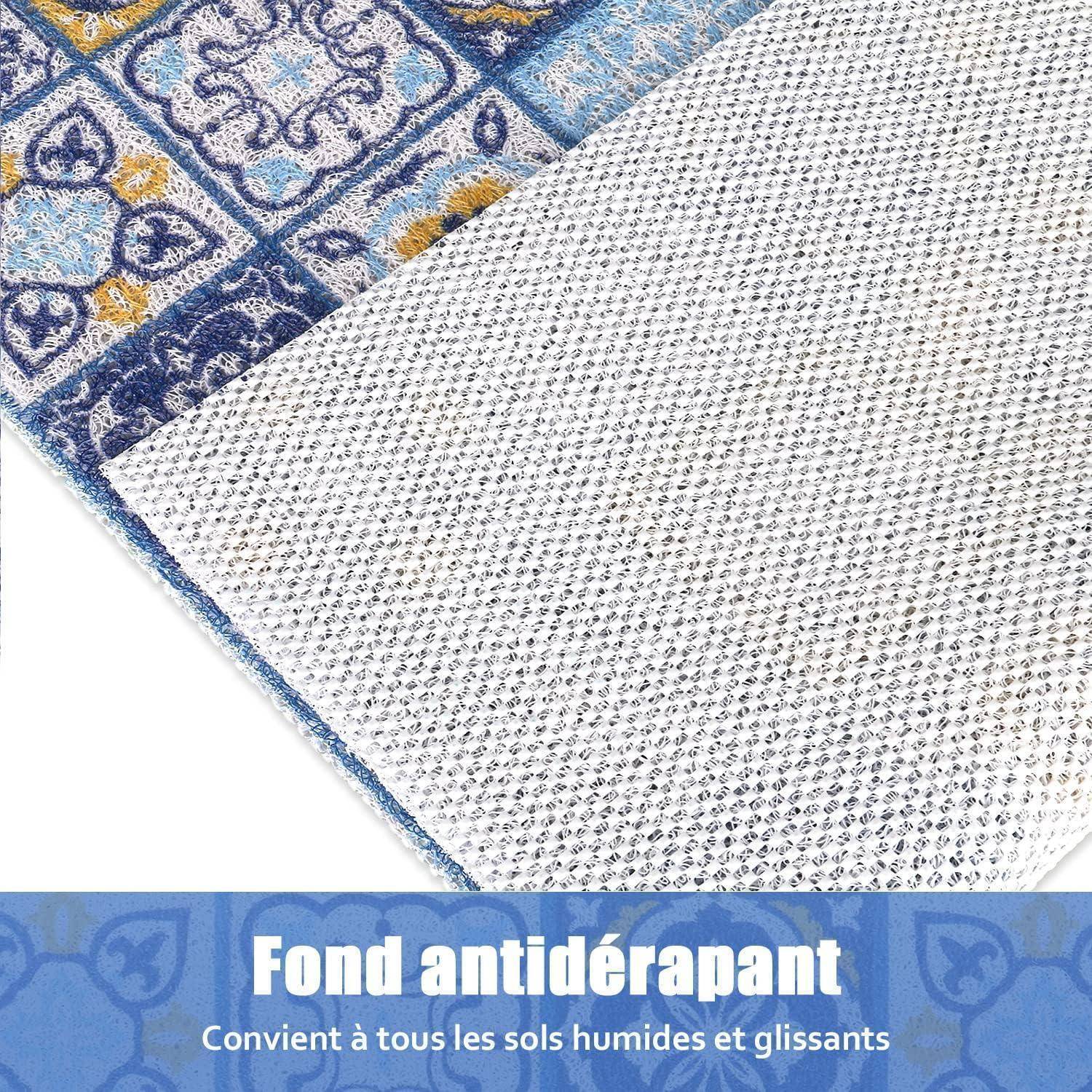Duschmatte rutschfest 40x100cm PVC mit Ablauflöchern Moroccan Tile