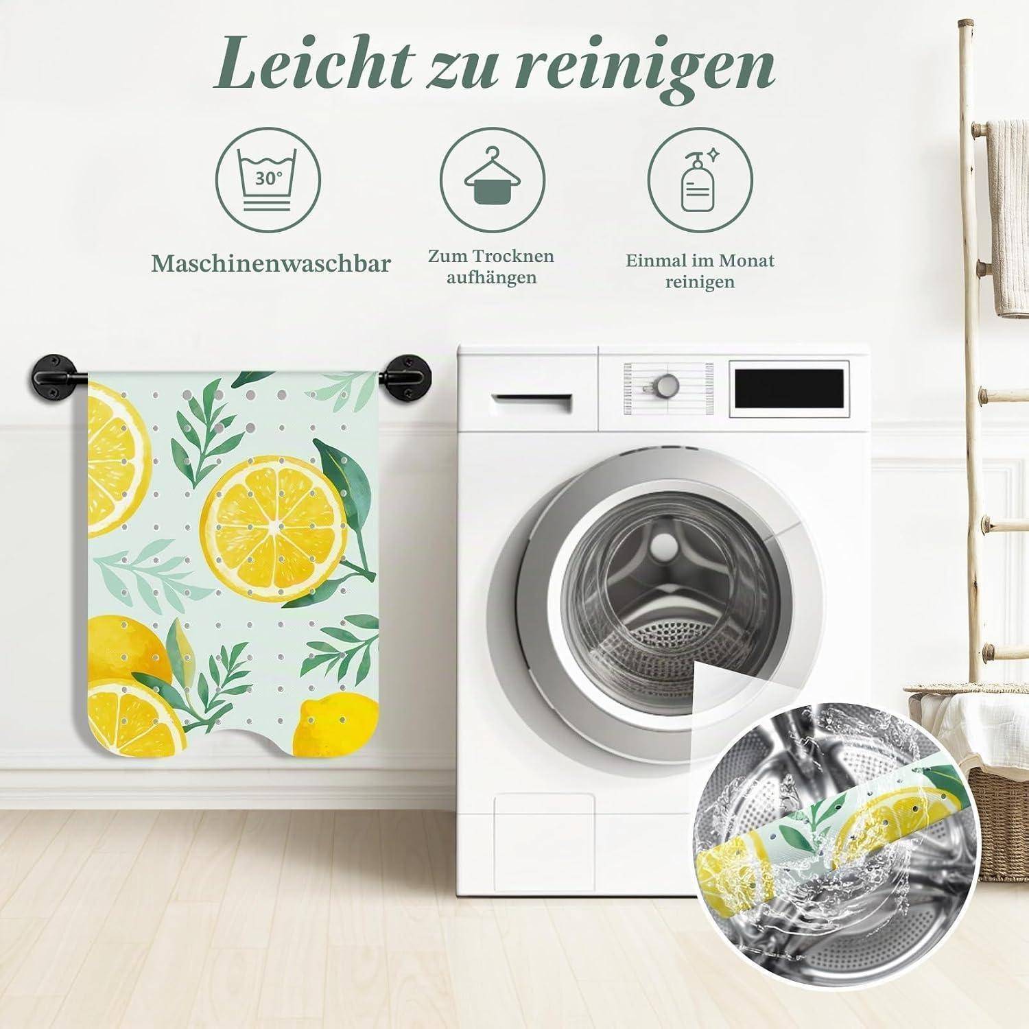Badewannenmatte rutschfest Gelb 100x40cm, schimmelresistent, antibakteriell