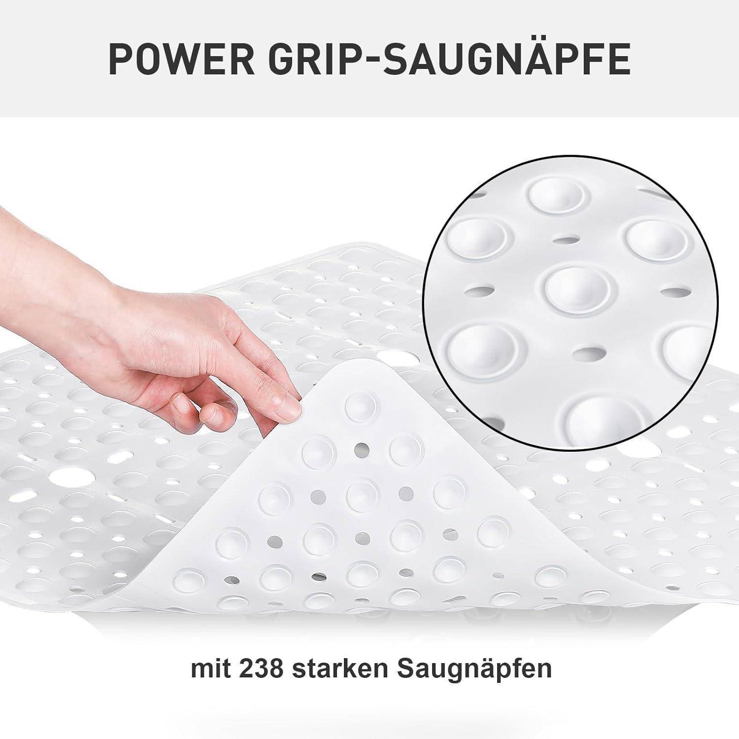 Duschmatte rutschfest 70x70cm PVC Weiß