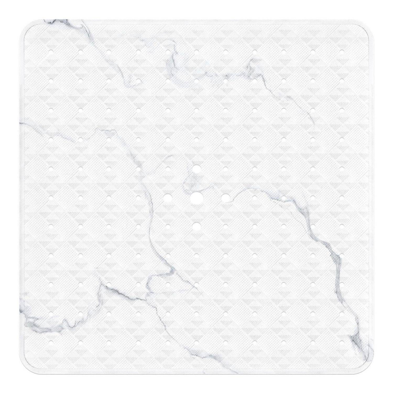 Duschmatte rutschfest 53x53cm BPA-frei Marmoroptik maschinenwaschbar
