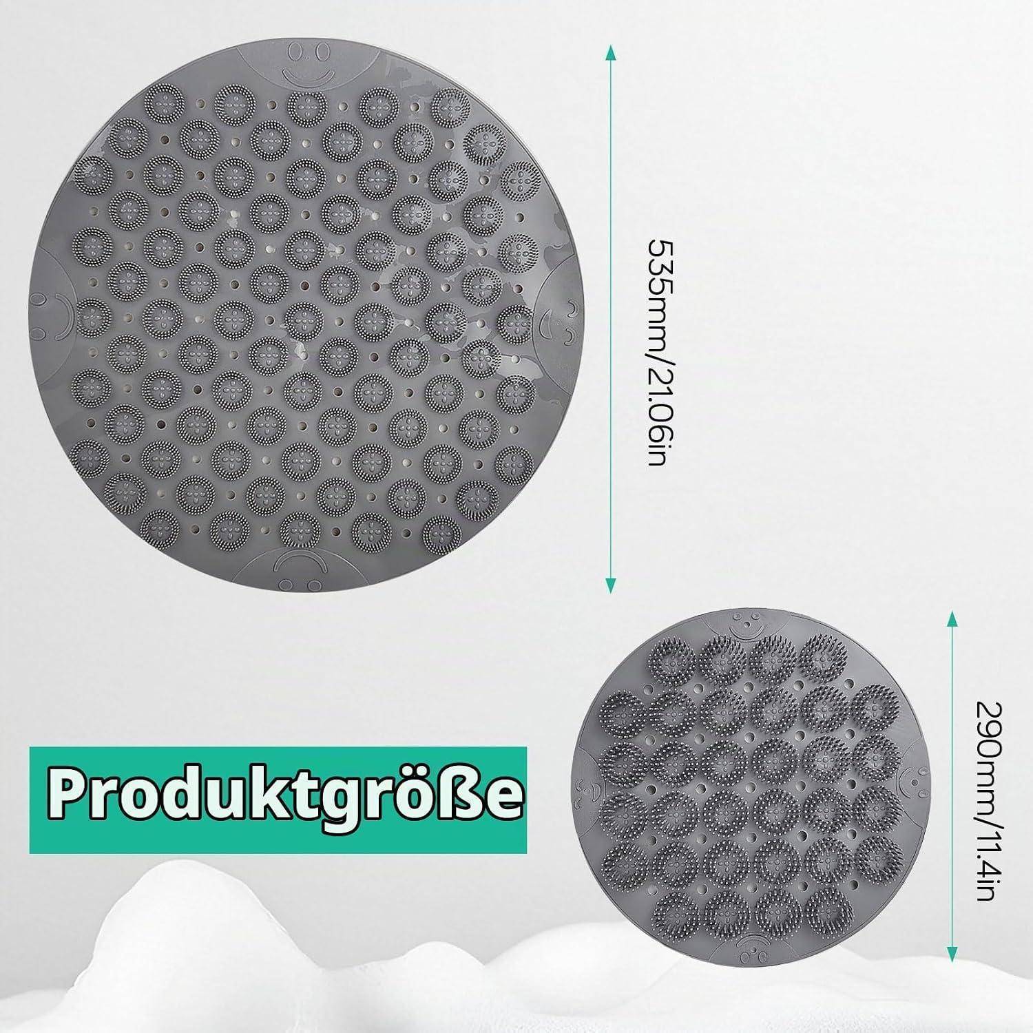 Duschmatte Silikon rutschfest 2er-Set Massagefunktion 53/30cm