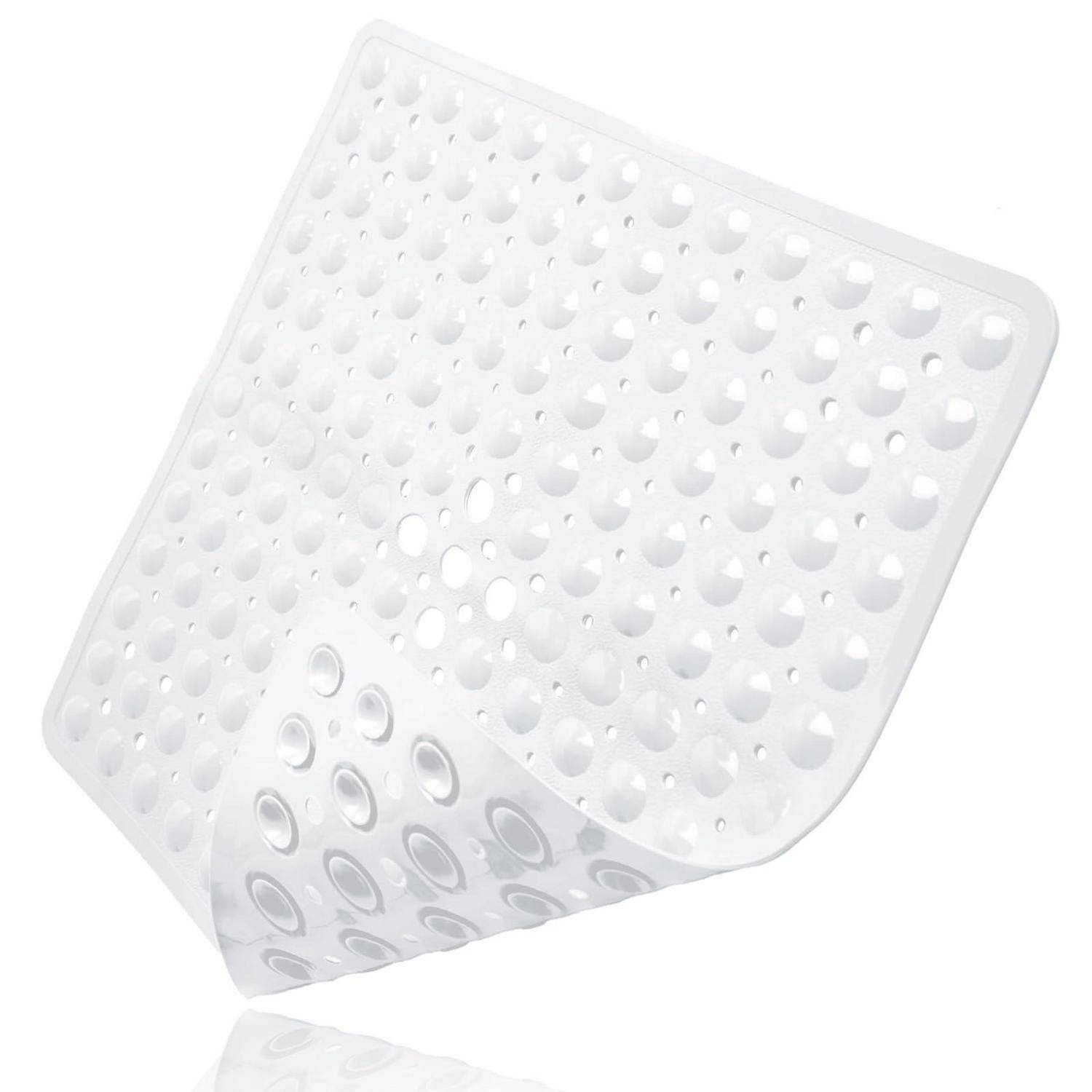 Duschmatte rutschfest PVC transparent 48x48cm mit Saugnäpfen