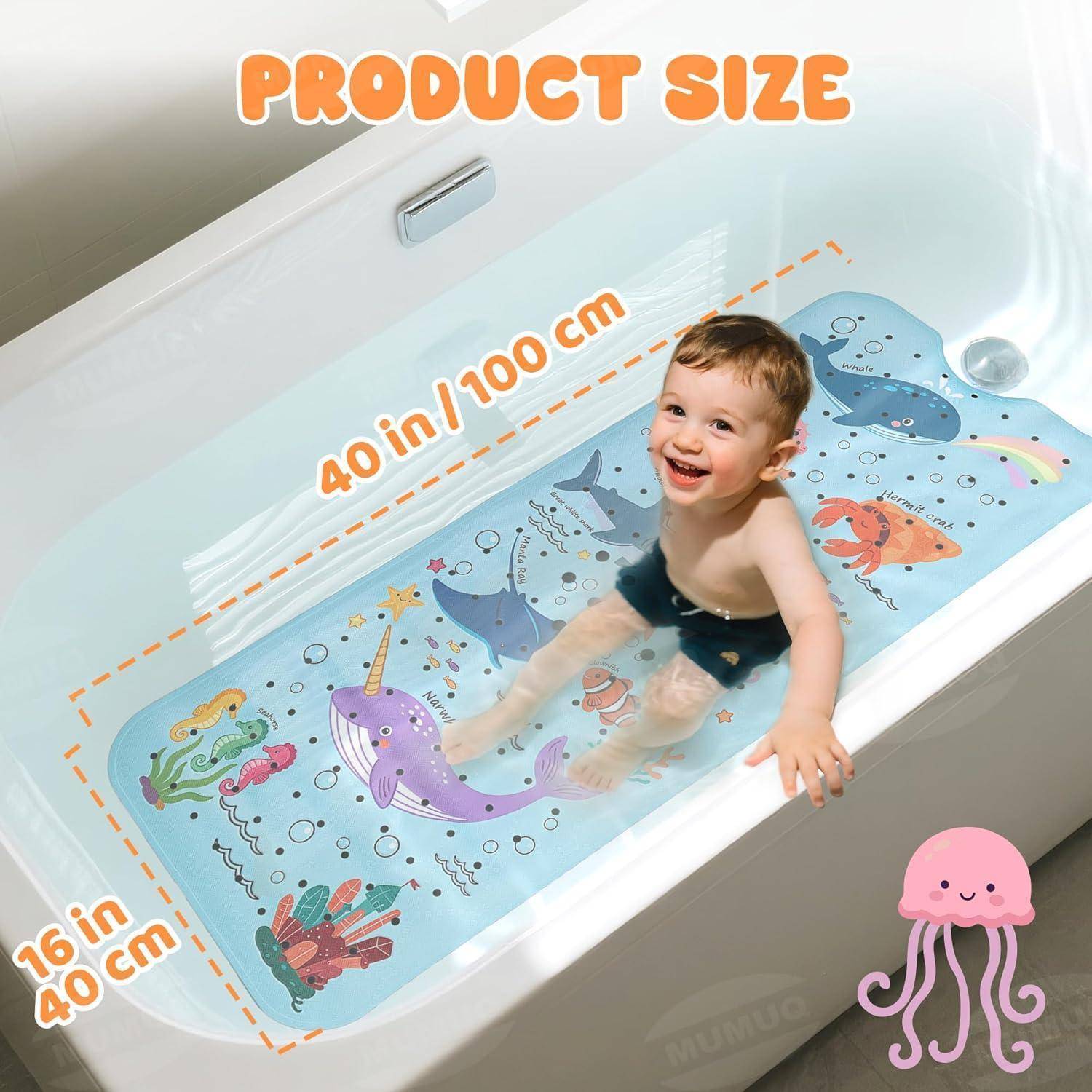 Grafik zeigt eine Badewanneneinsatzgröße für Babys mit den Maßen „40 Zoll/100 cm