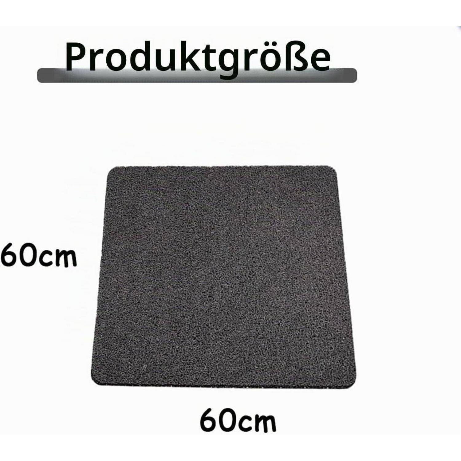 Luffa Badematte rutschfest 60x60cm Schwarz