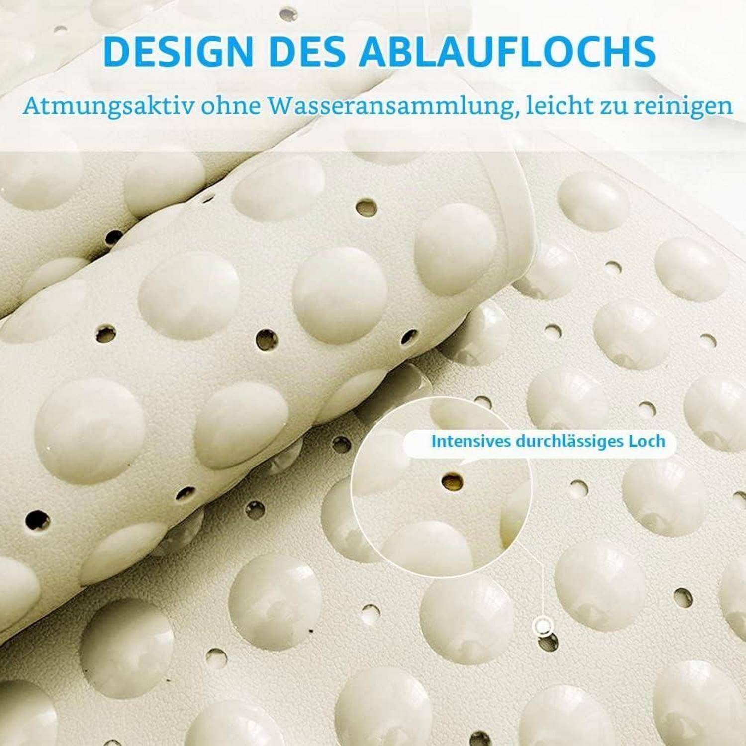 Nahaufnahme eines perforierten cremefarbenen Materials mit einem 