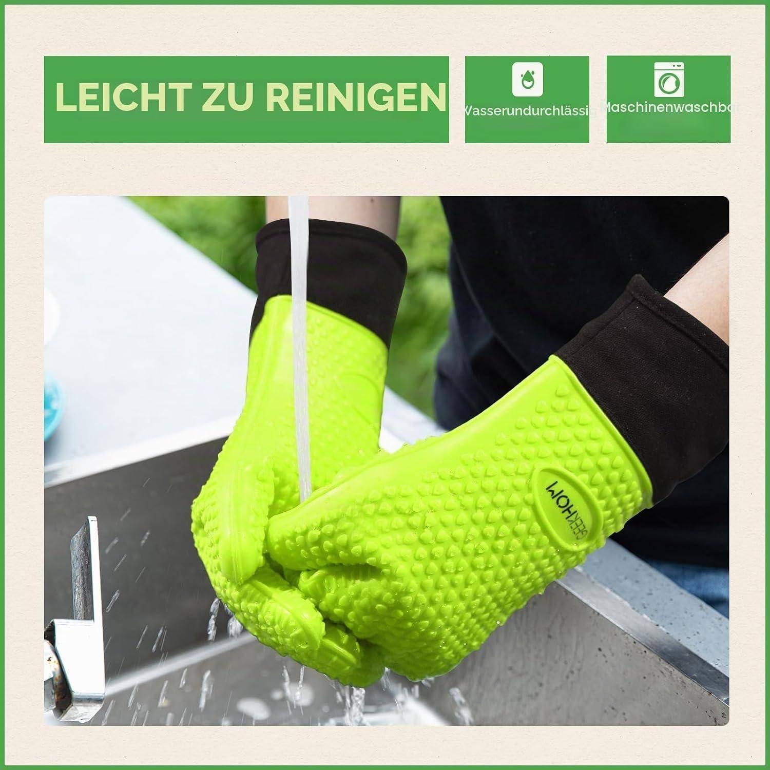 Grünes Textbanner mit der Aufschrift „LEICHT ZU REINIGEN