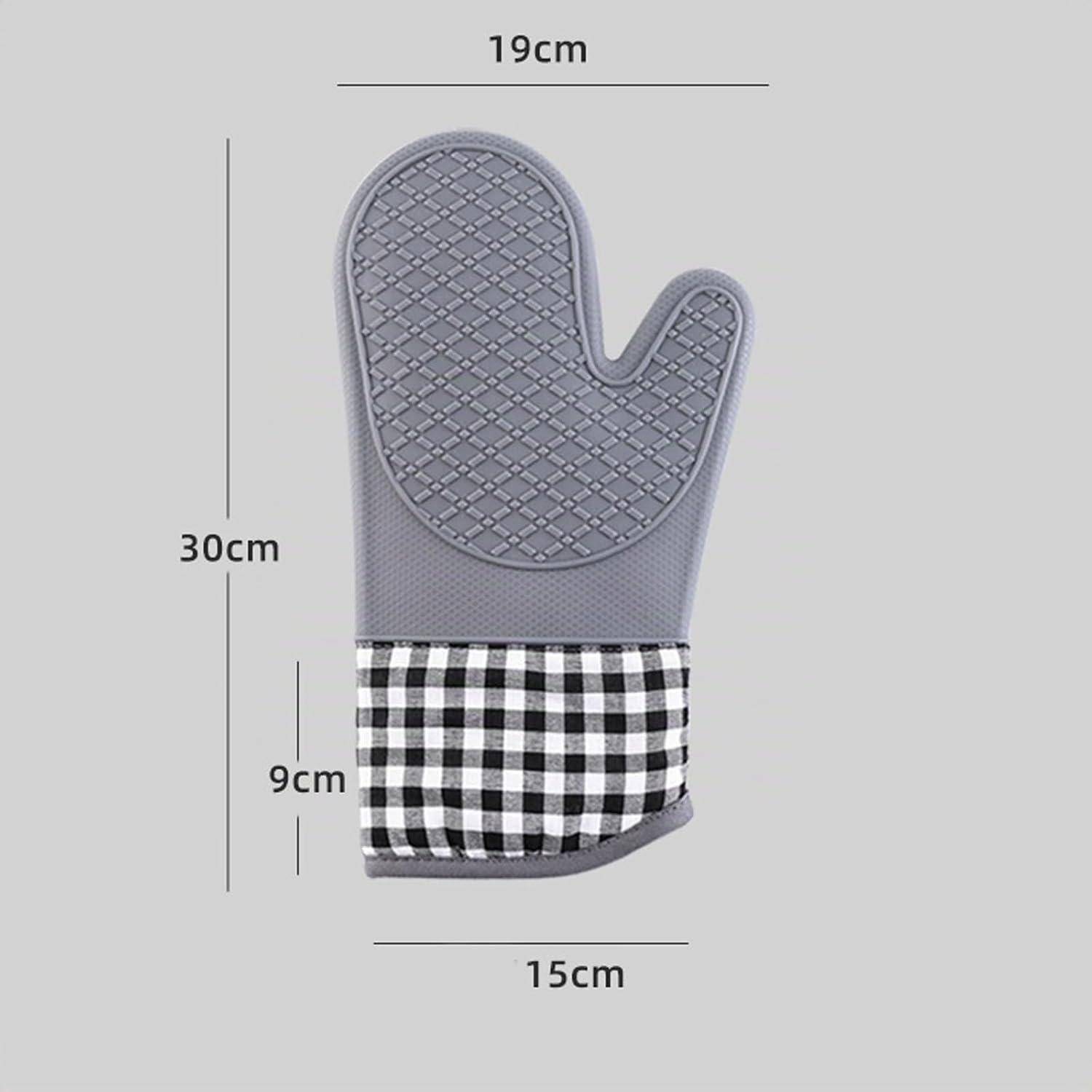Ofenhandschuhe 4er Set 300°C Hitzebeständig Grau