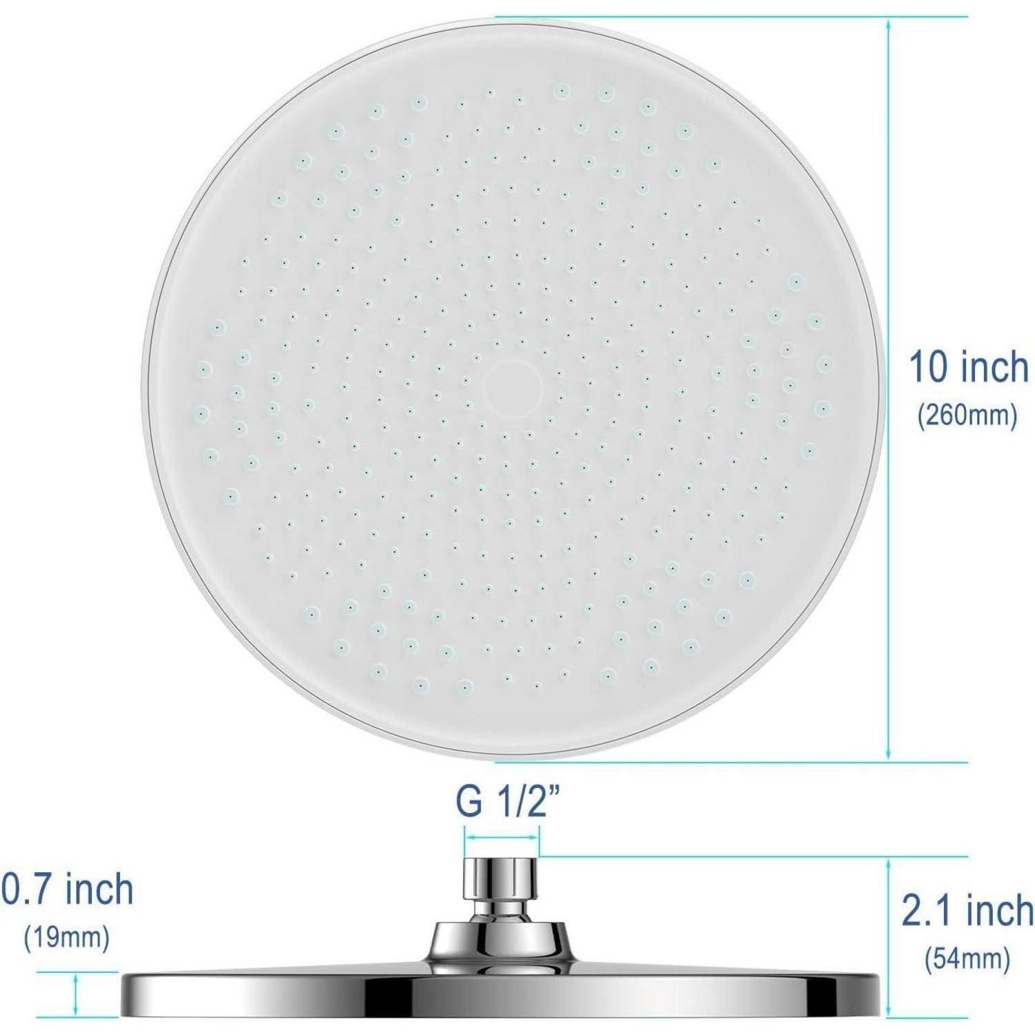 Regendusche Ø260mm Chrom mit Anti-Kalk-Düsen Wassersparend