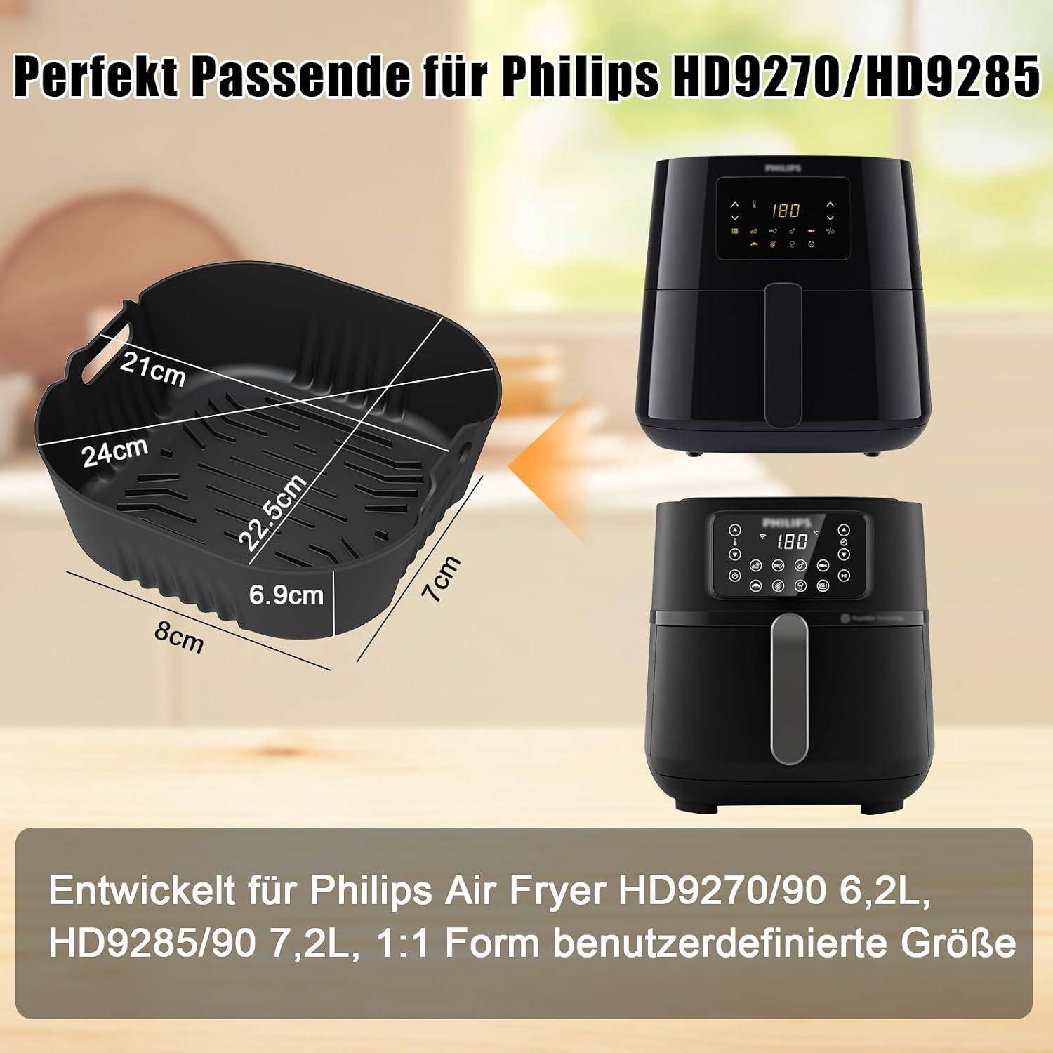 Heißluftfritteuse Zubehör Set 19tlg. für Philips HD9270/90 HD9285/90